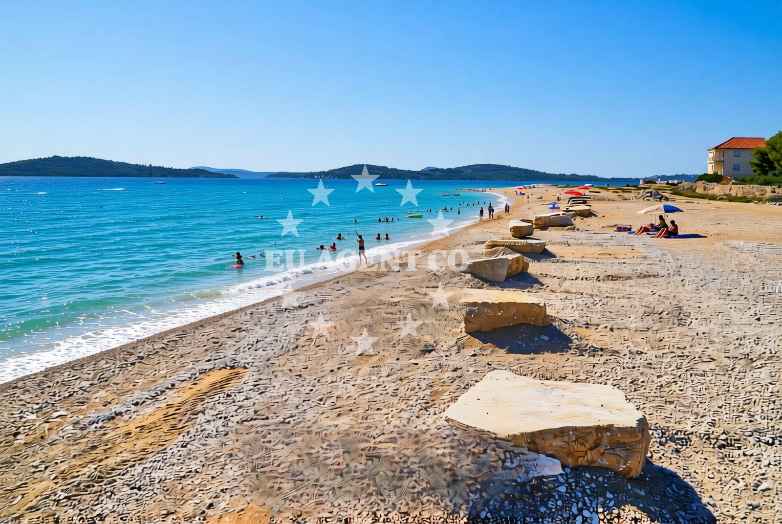 Beach facilities and surroundings at Olive Garden, Šibenik Beach in Olive Garden