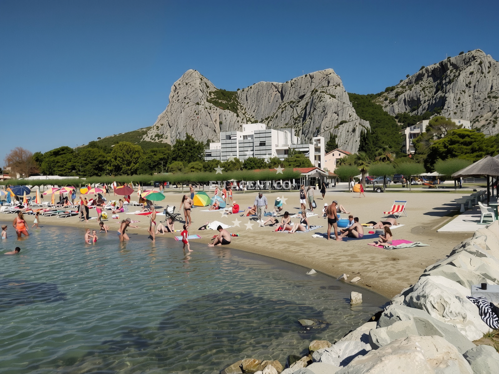 Additional view of Omis beach in , Omiš