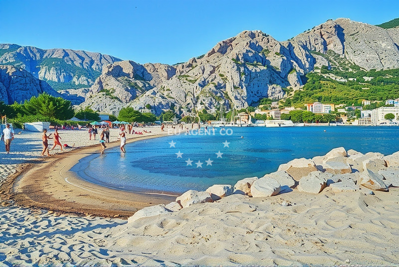 Additional view of Omis beach in , Omiš