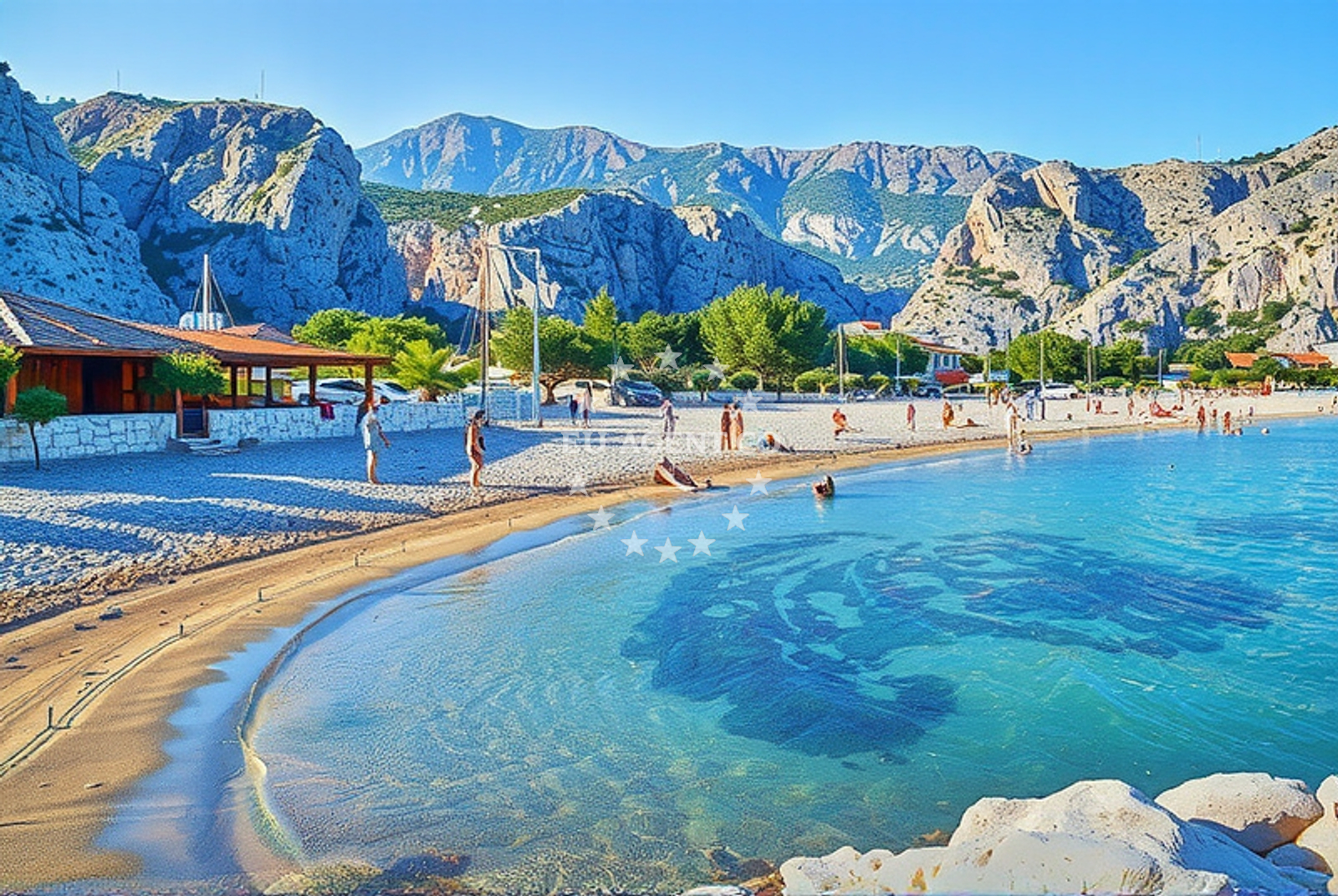 Additional view of Omis beach in , Omiš