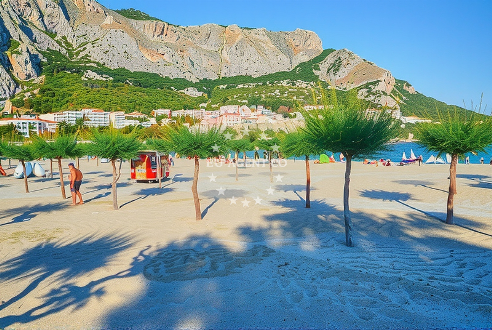 Additional view of Omis beach in , Omiš