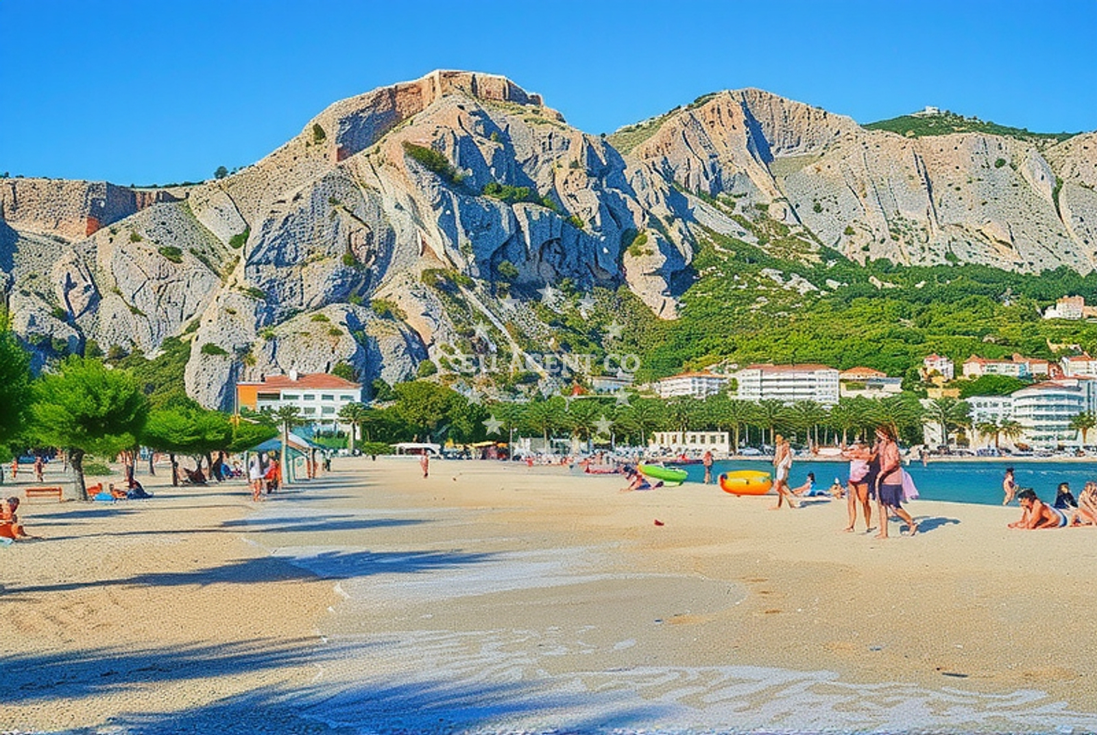 Additional view of Omis beach in , Omiš