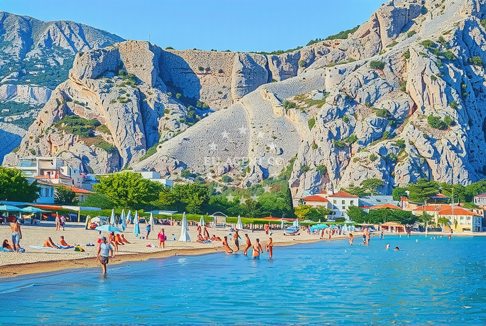 Additional view of Omis beach in , Omiš