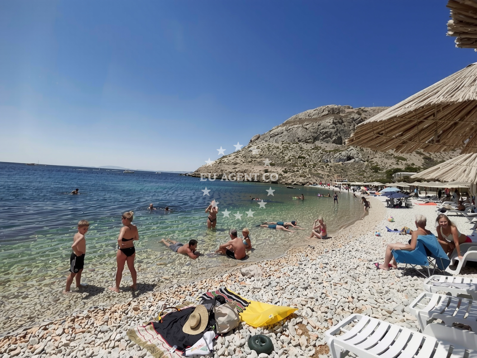 Sea and coastal view of Oprna Bay beach in Stara Baska 14, Stara Baška