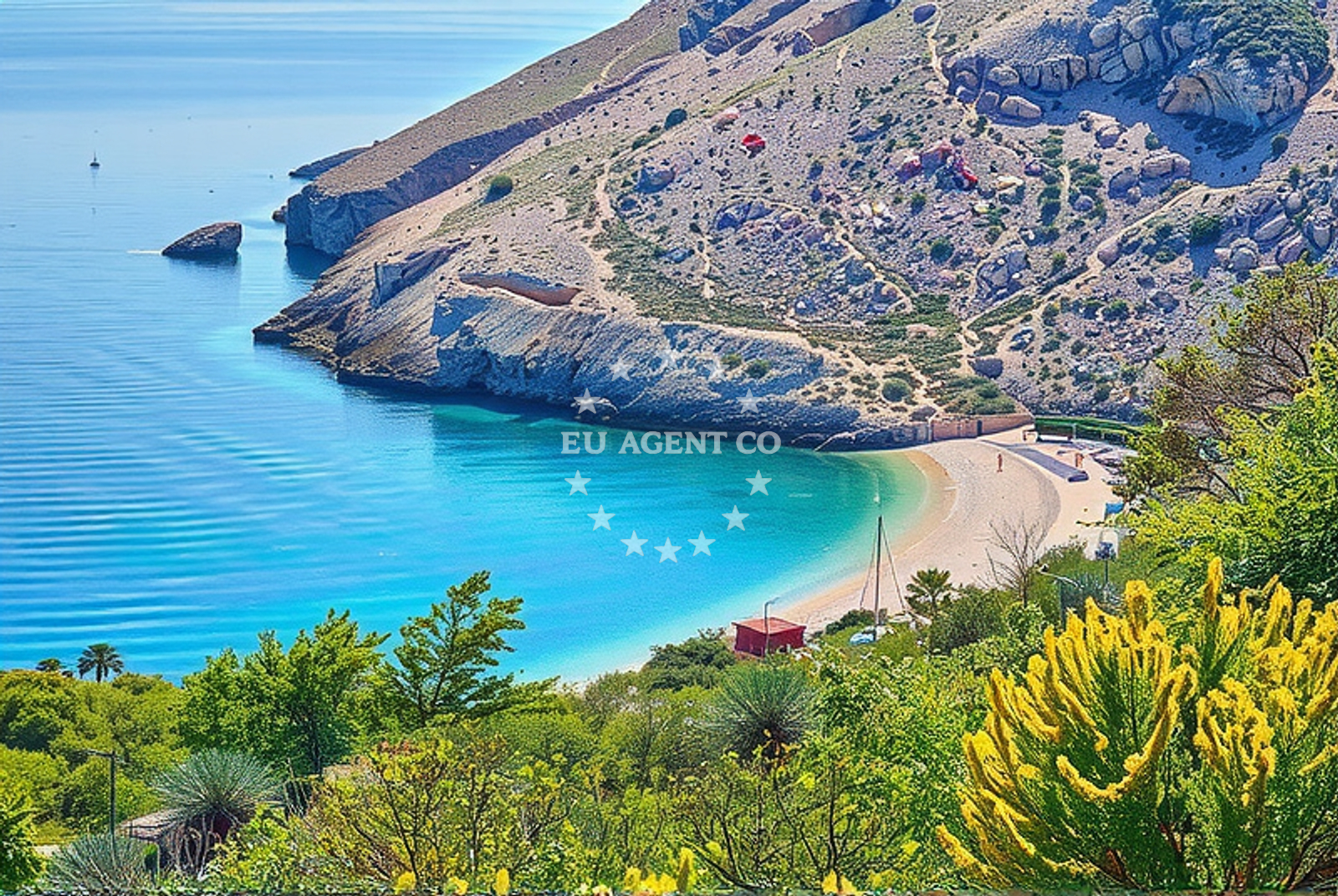 Additional view of Oprna Bay beach in Stara Baska 14, Stara Baška