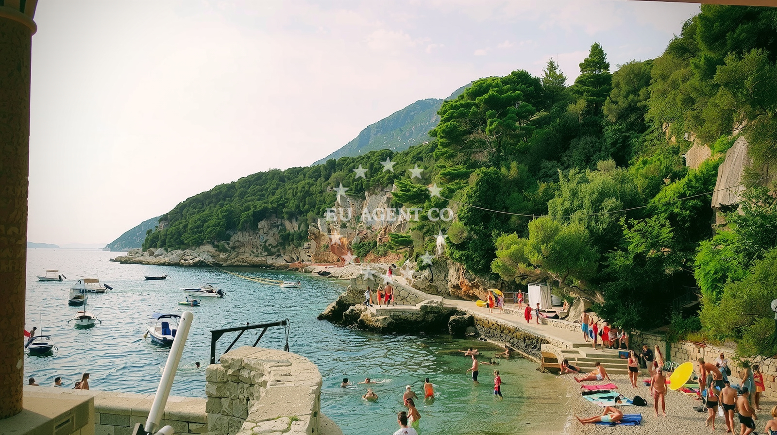 Sea and coastal view of Orasac beach in Pod Bracevo brdo 4, Orasac
