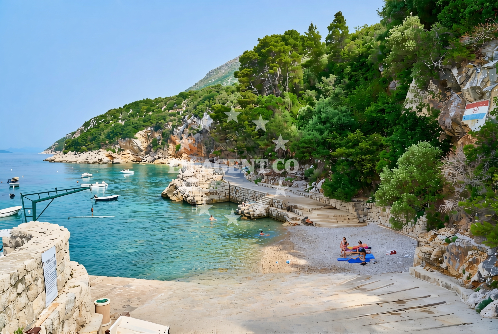 Overview of Orašac: beaches and coves (3) in Orašac