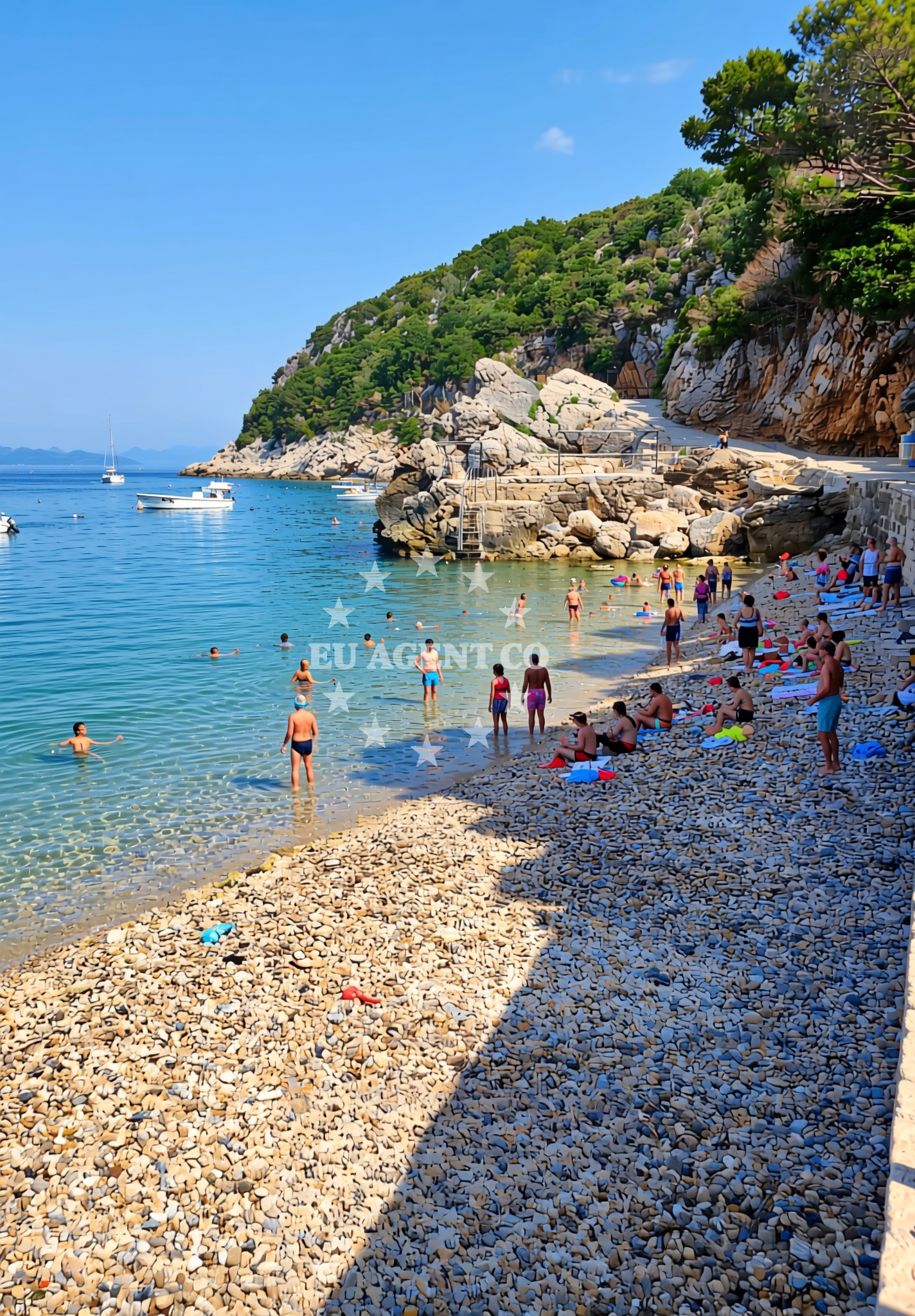 Beach facilities and surroundings at Orašac: beaches and coves (3) in Orašac