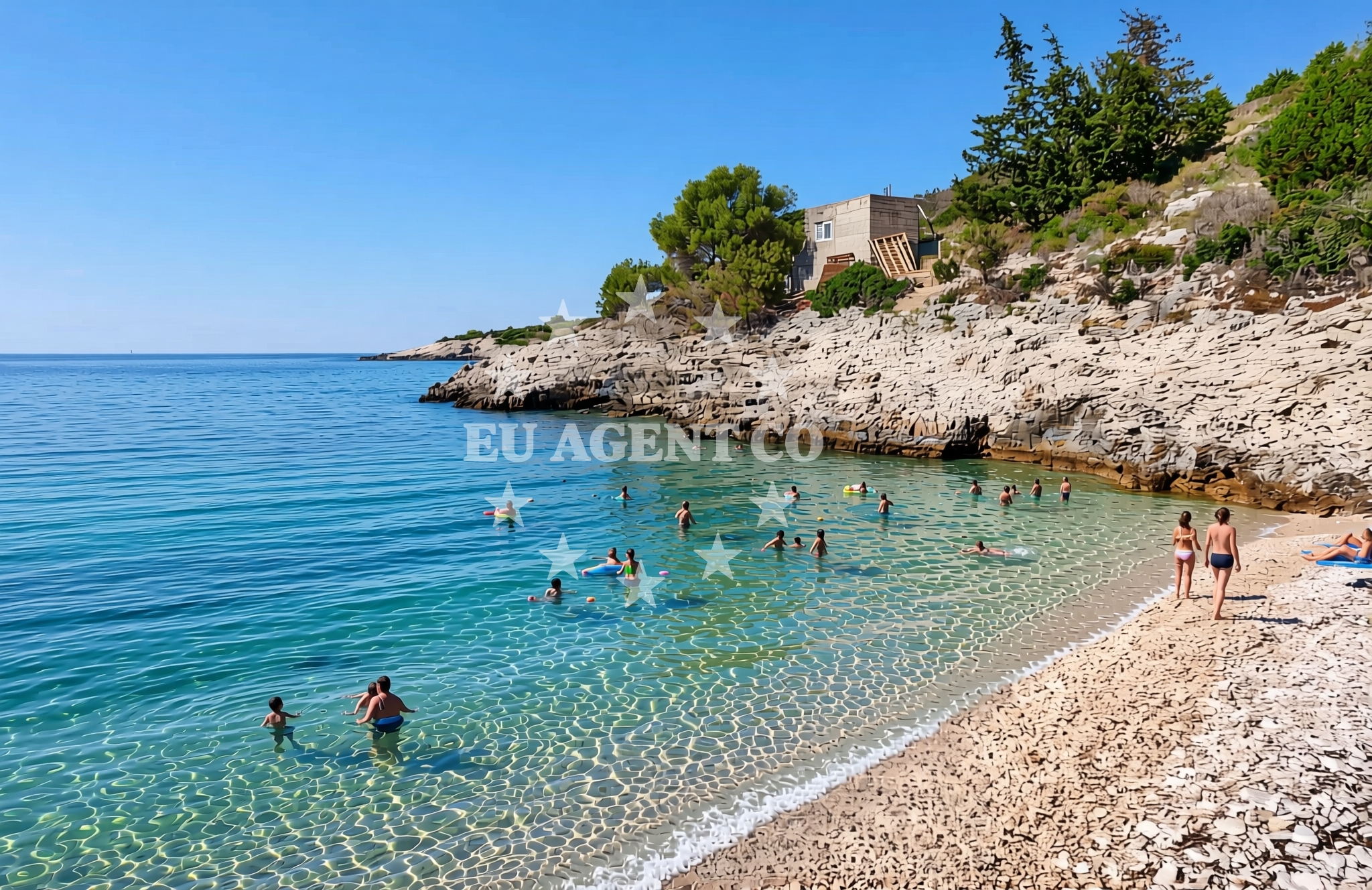 Overview of Orihovica, Savar (Dugi otok) Beach in Orihovica