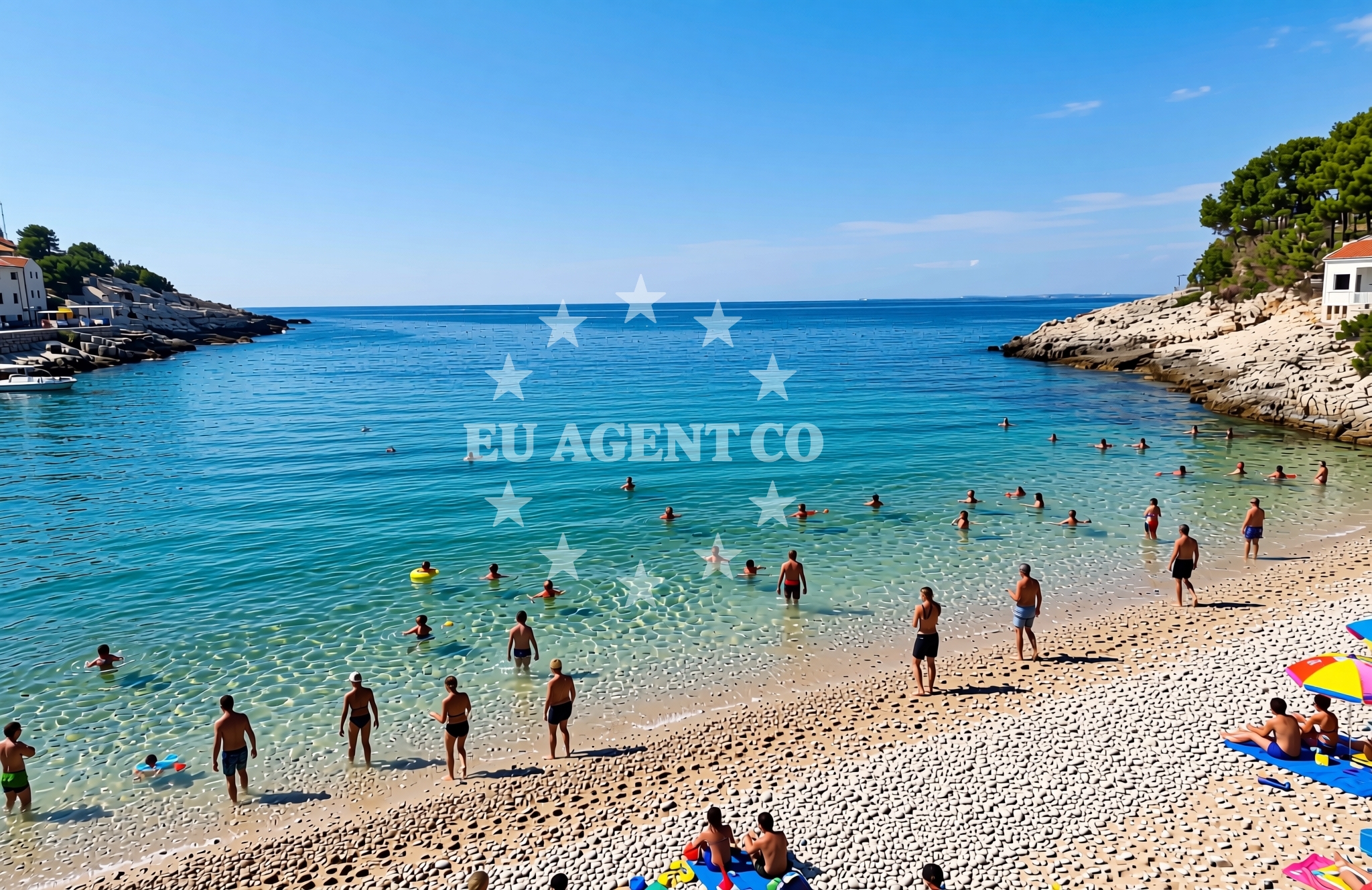 Beach facilities and surroundings at Orihovica, Savar (Dugi otok) Beach in Orihovica