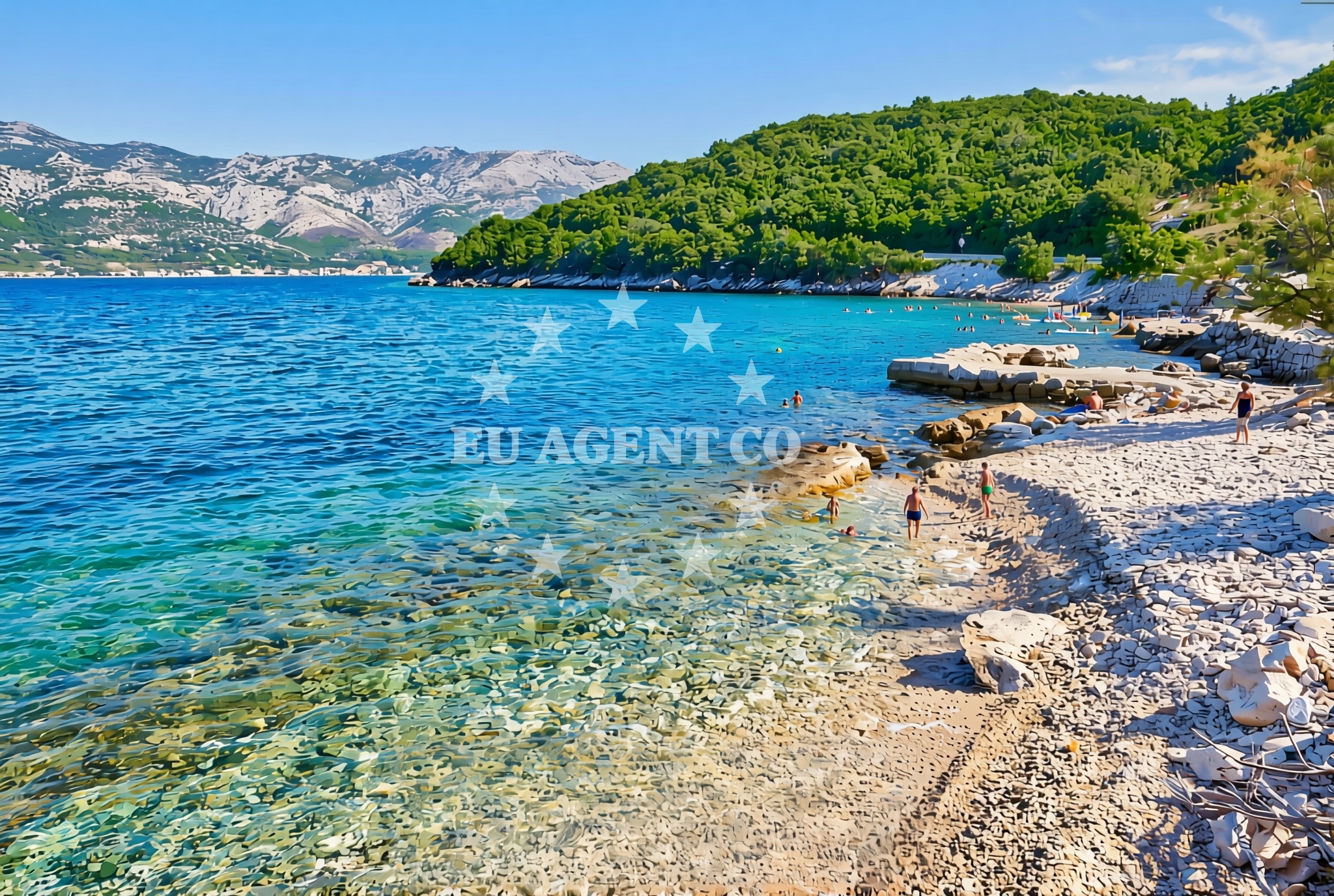 Overview of Oskorušica, Žrnovo (Korčula) Beach in Oskorušica