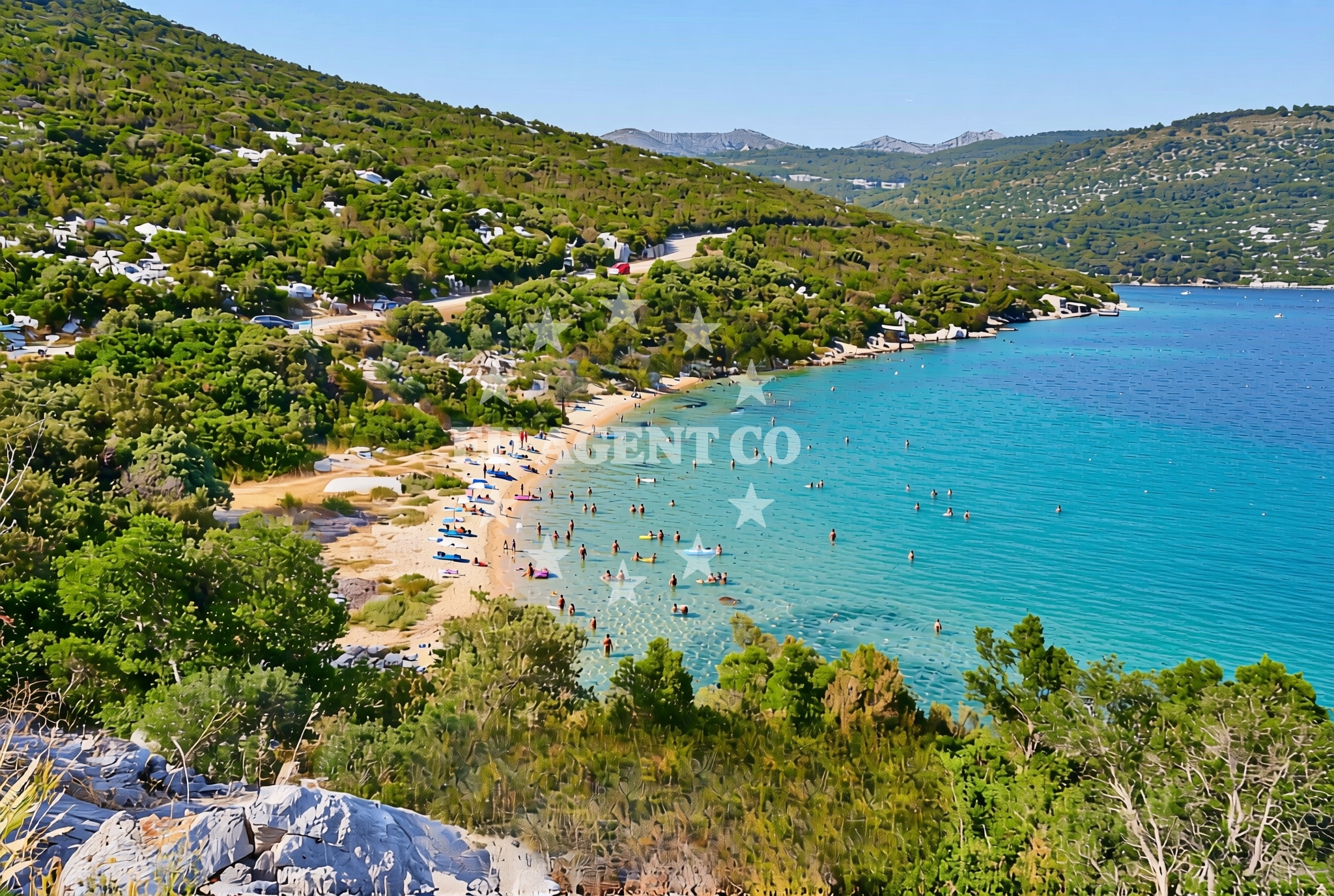 Overview of Ošlje: beaches and coves in Ošlje