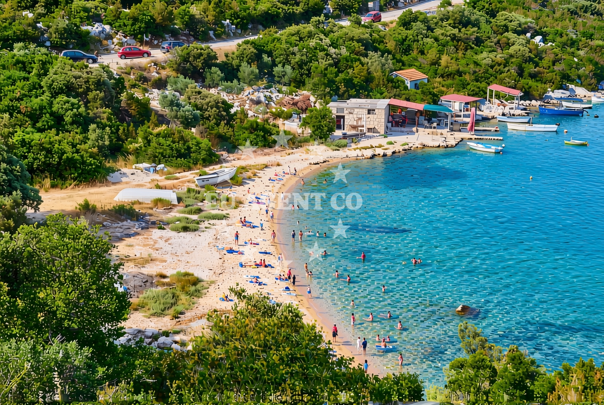 Shoreline and swimming area at Ošlje: beaches and coves in Ošlje