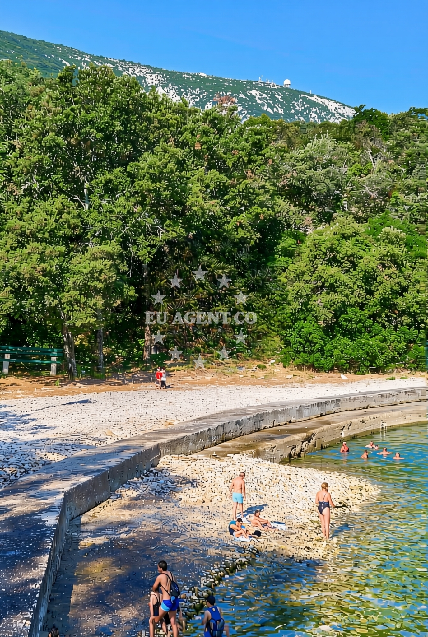Sea and coastal view of Osobjava: beaches and coves (1) in Osobjava