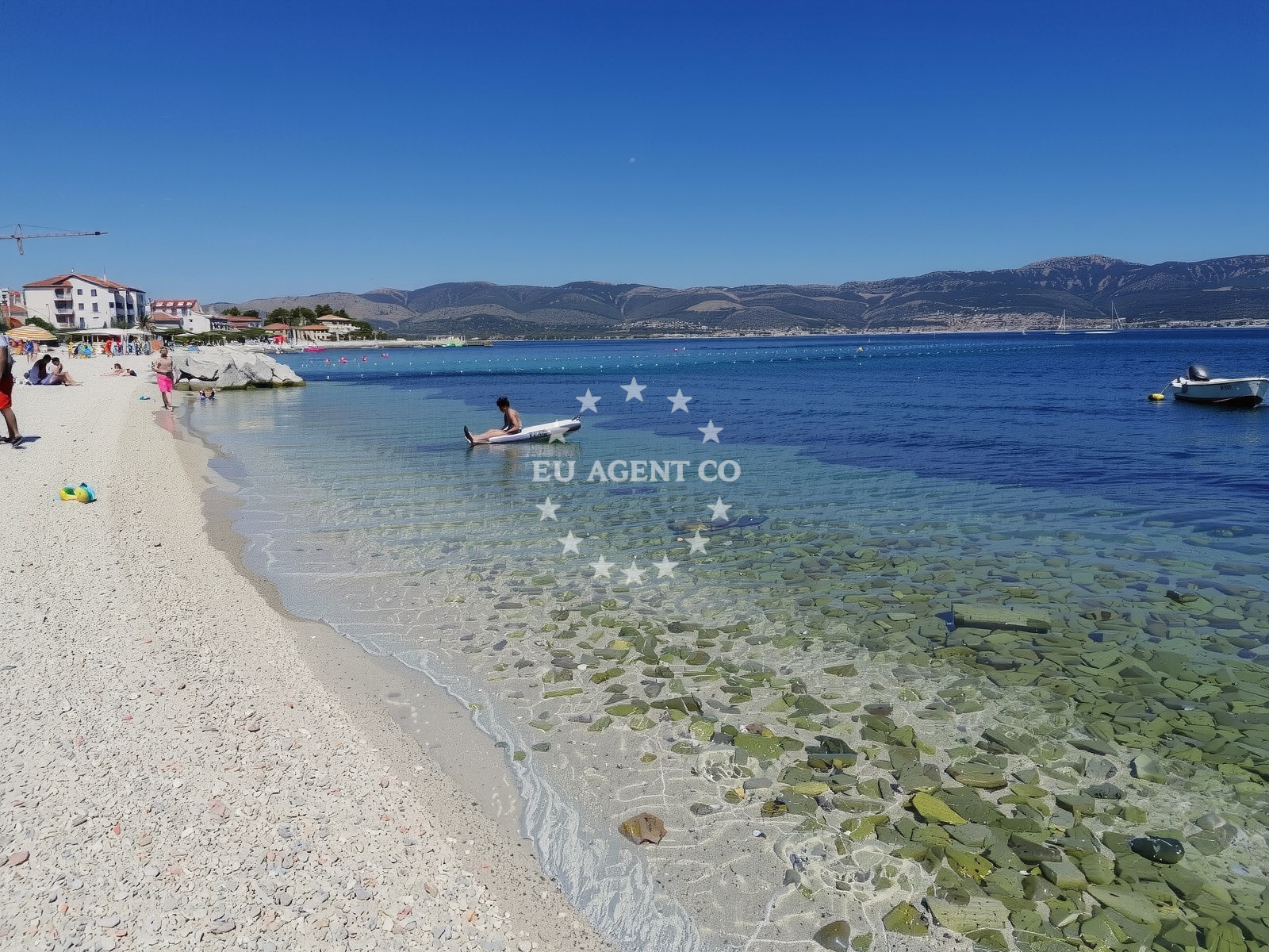 Shoreline and swimming area at Osoje beach in Liveli 12B Flat 1, Slatine
