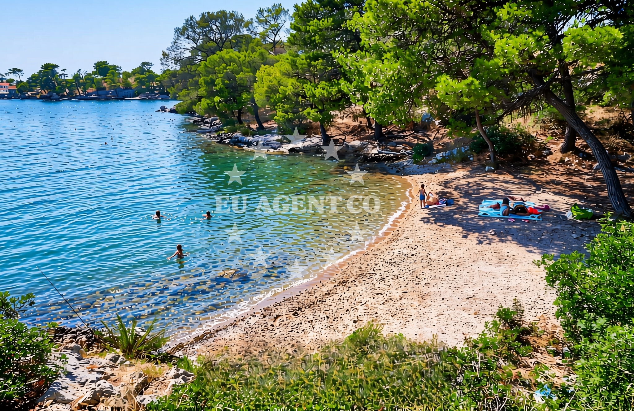 Overview of Oštra glavica, Šibenik Beach in Oštra glavica