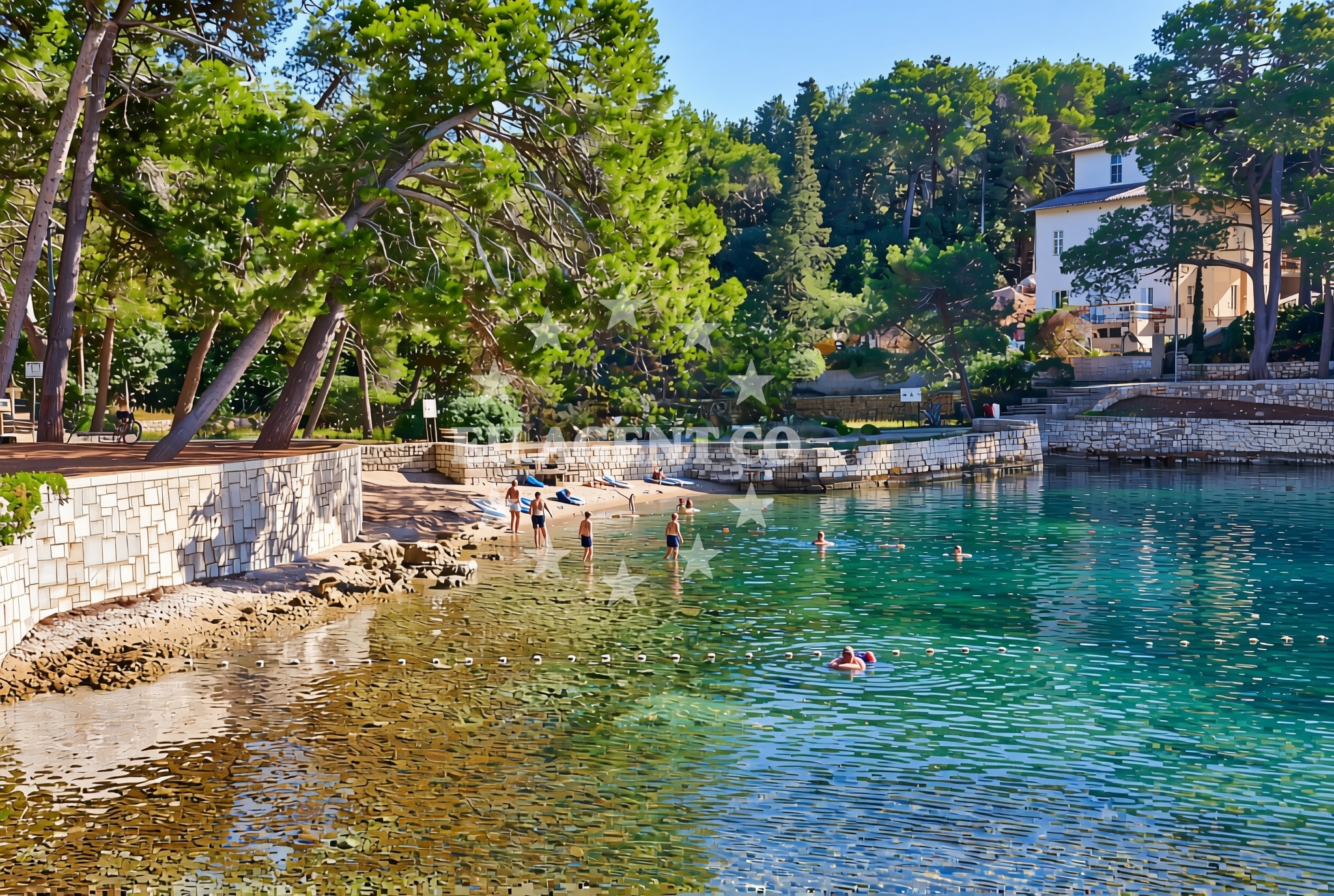 Additional view of Ostrugova istok, Mali Lošinj (Lošinj) Beach in Ostrugova istok