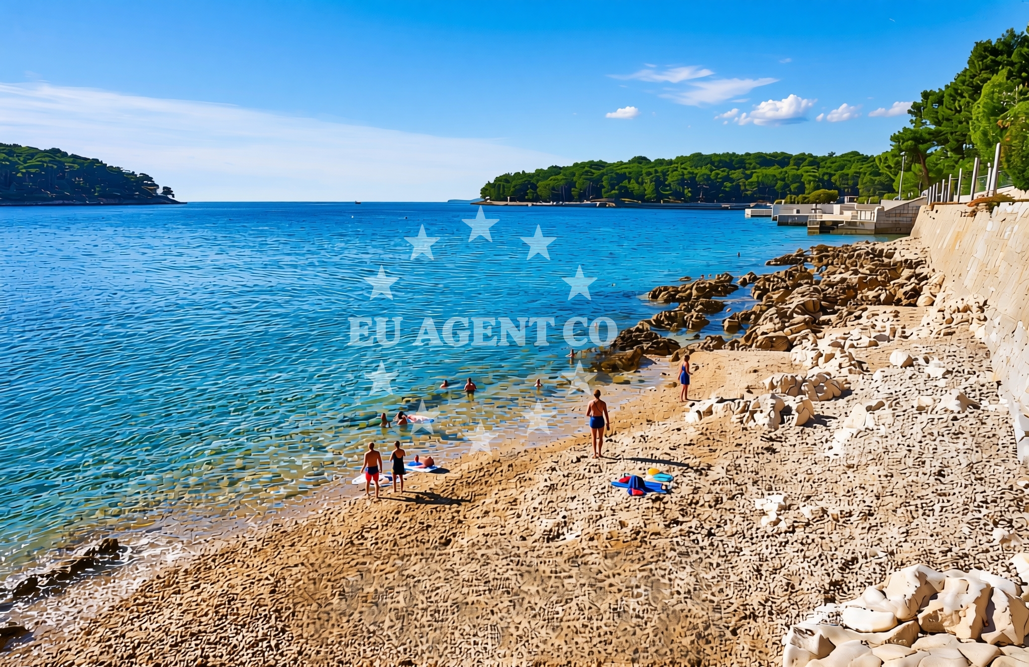 Additional view of Ostrugova zapad, Mali Lošinj (Lošinj) Beach in Ostrugova zapad
