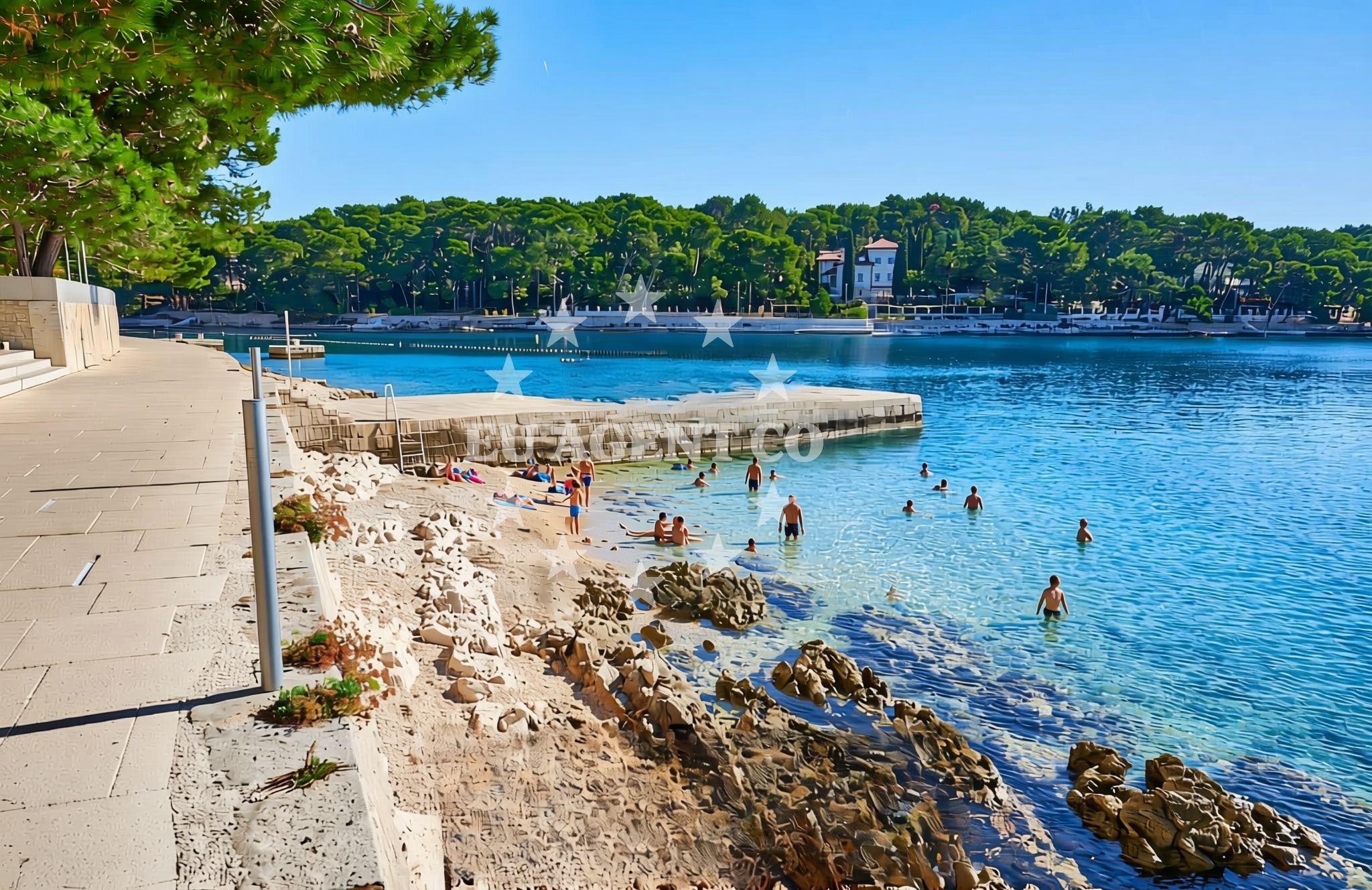 Additional view of Ostrugova zapad, Mali Lošinj (Lošinj) Beach in Ostrugova zapad