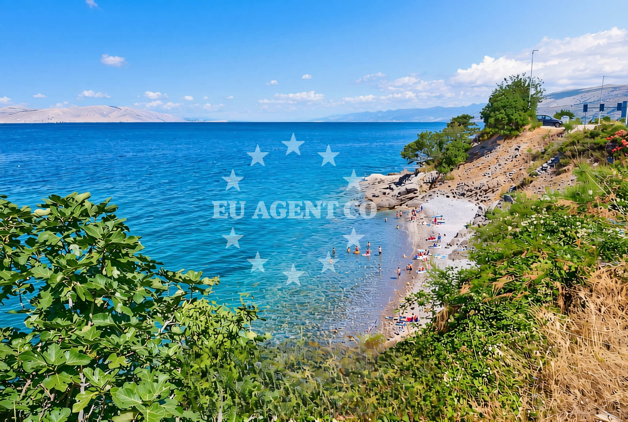 Overview of Otinja, Sveti Juraj Beach in Otinja