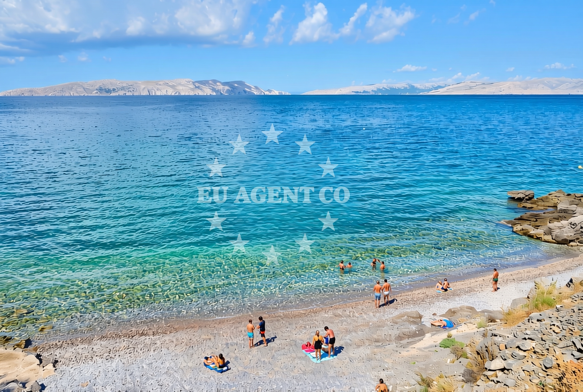 Beach facilities and surroundings at Otinja, Sveti Juraj Beach in Otinja