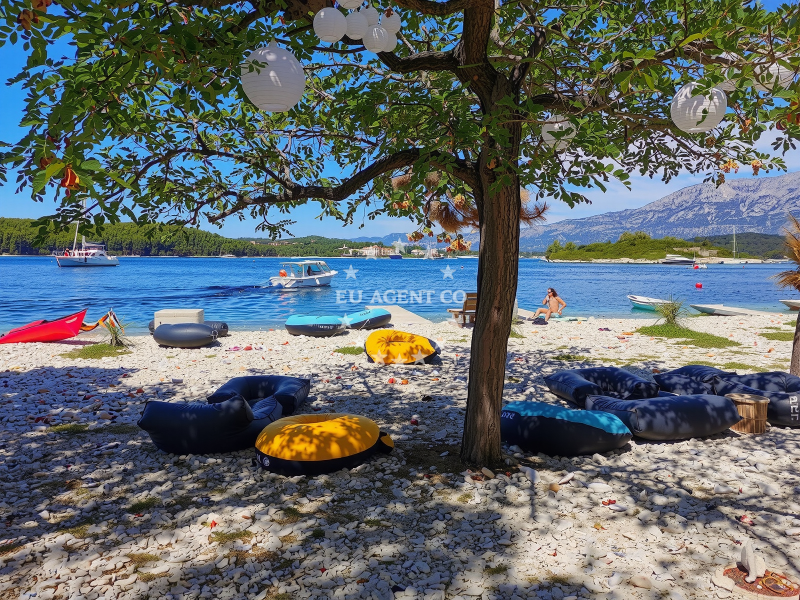 Sea and coastal view of Otocic Vrnik in Uvala Racisce 51, Lumbarda