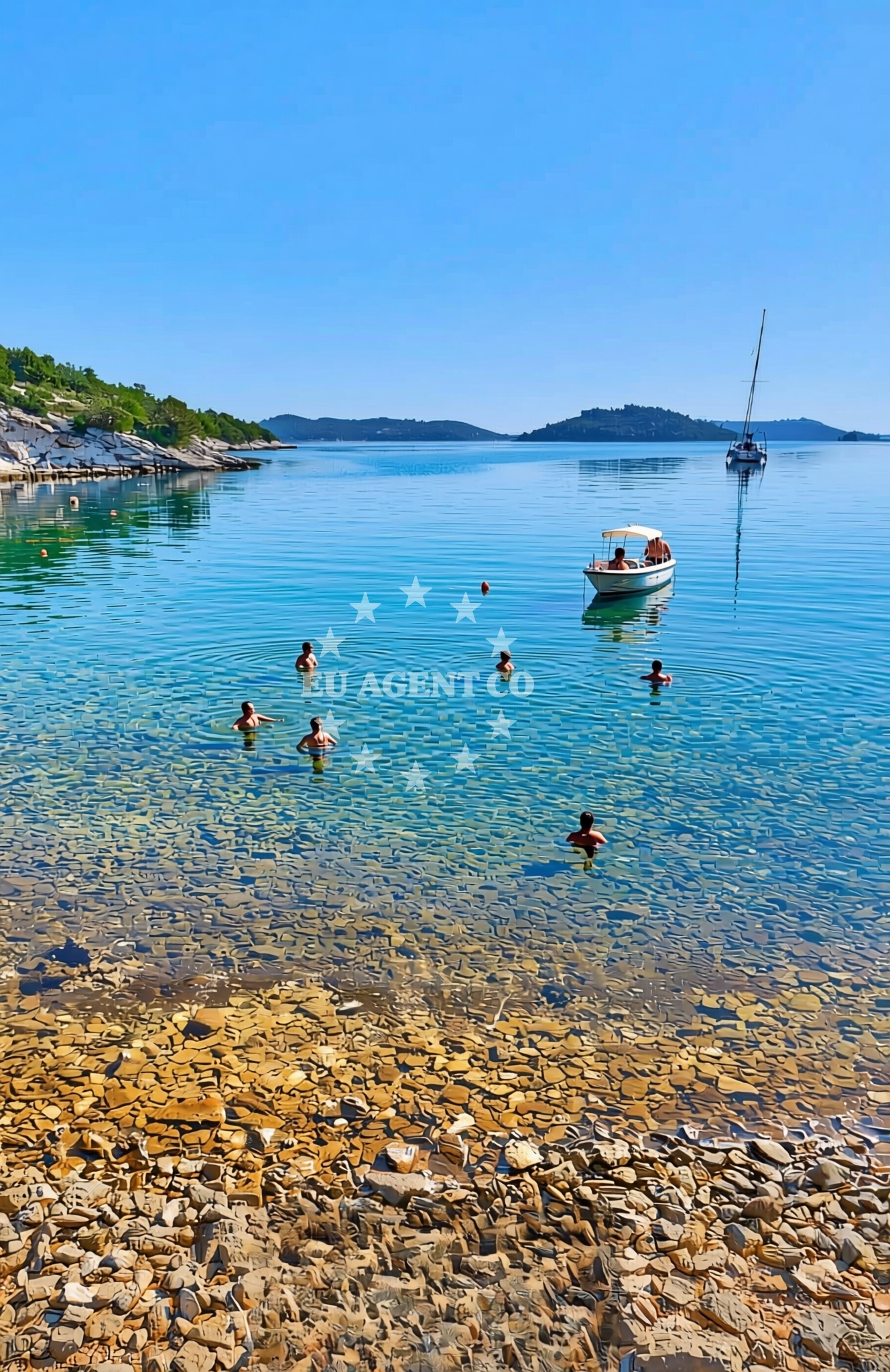 Sea and coastal view of Ovča, Savar (Dugi otok) Beach in Ovča