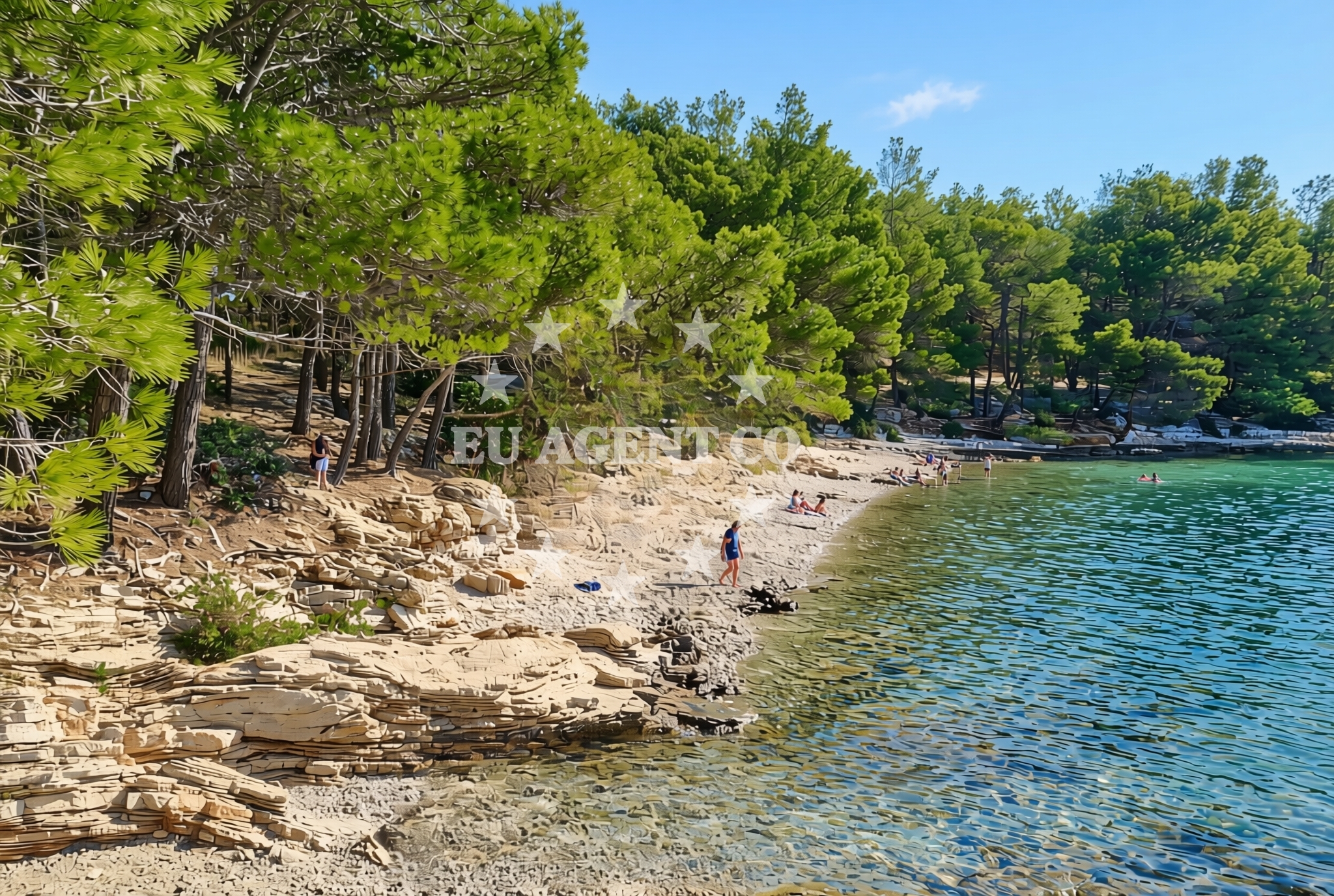 Overview of Paklena sredina, Vrboska (Hvar) Beach in Paklena sredina