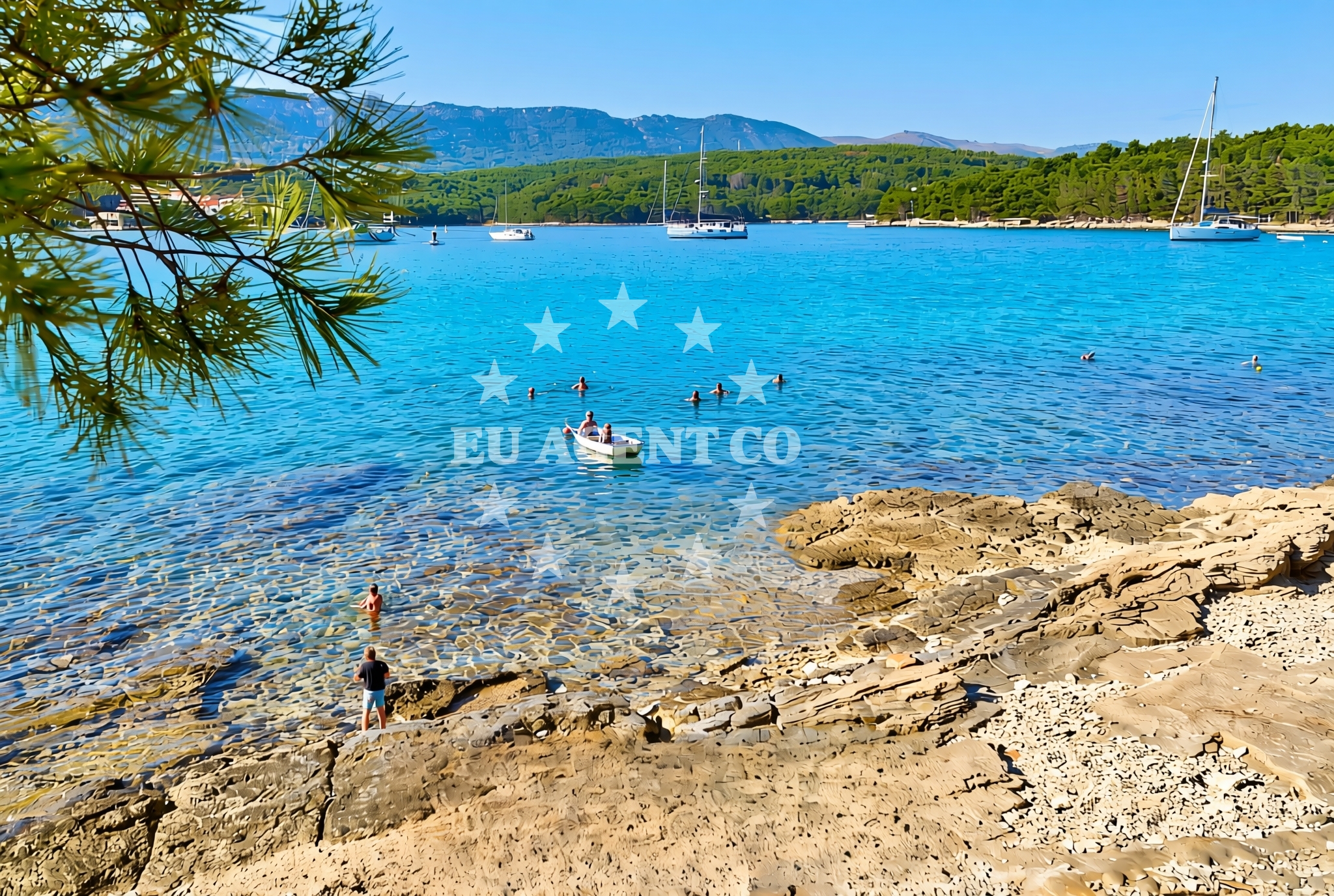 Overview of Paklena zapad, Vrboska (Hvar) Beach in Paklena zapad