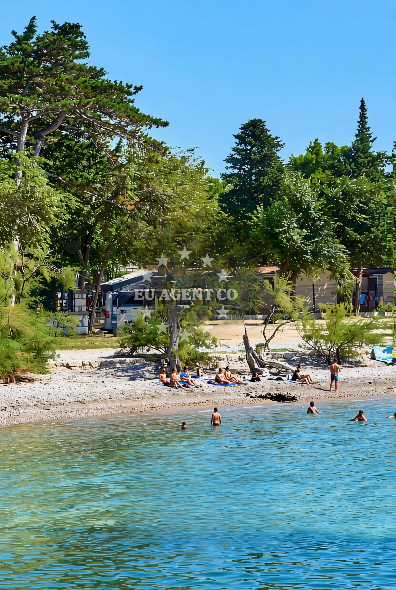 Beach facilities and surroundings at Paklenica, Starigrad Beach in Paklenica
