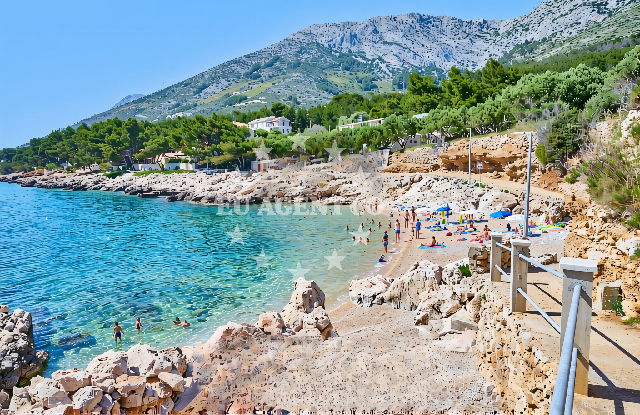 Overview of Paklina, Ivan Dolac (Hvar) Beach in Paklina