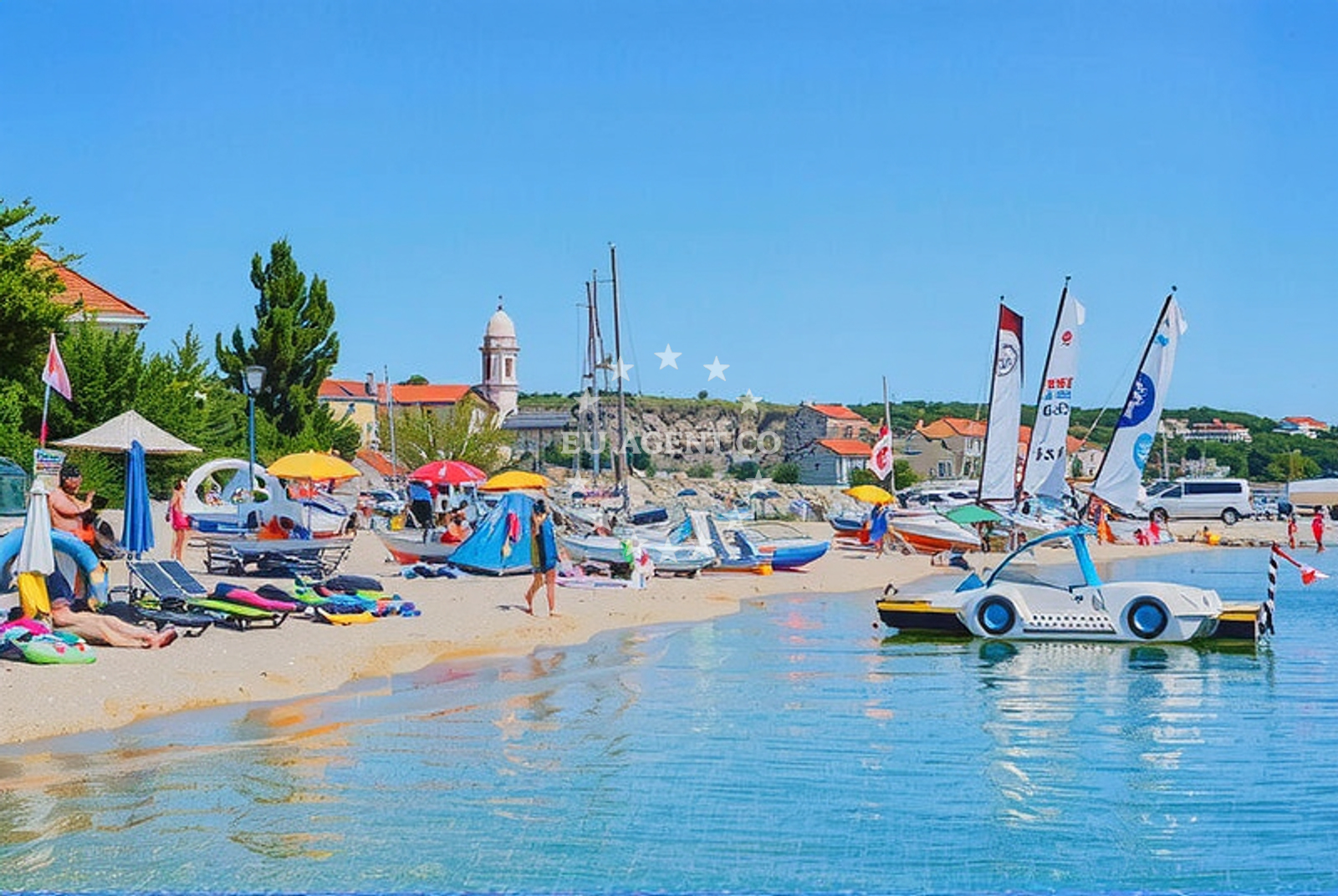 Additional view of Pakostane beach in 76 Ulica kraljice Jelene, Pakoštane