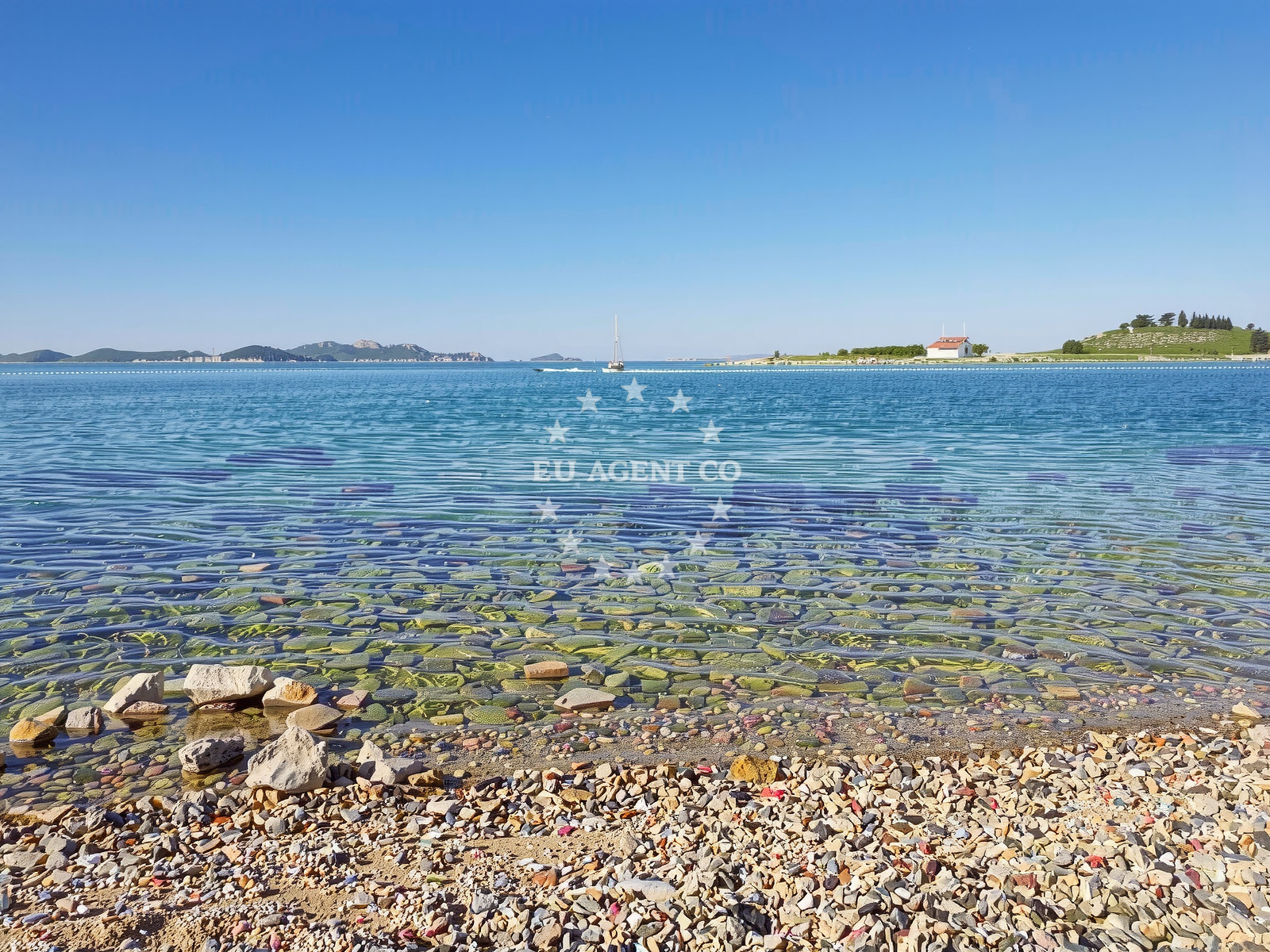 Sea and coastal view of Pakostane beach II in Ul. kardinala dr. A. Stepinca 56B 68, Pakoštane