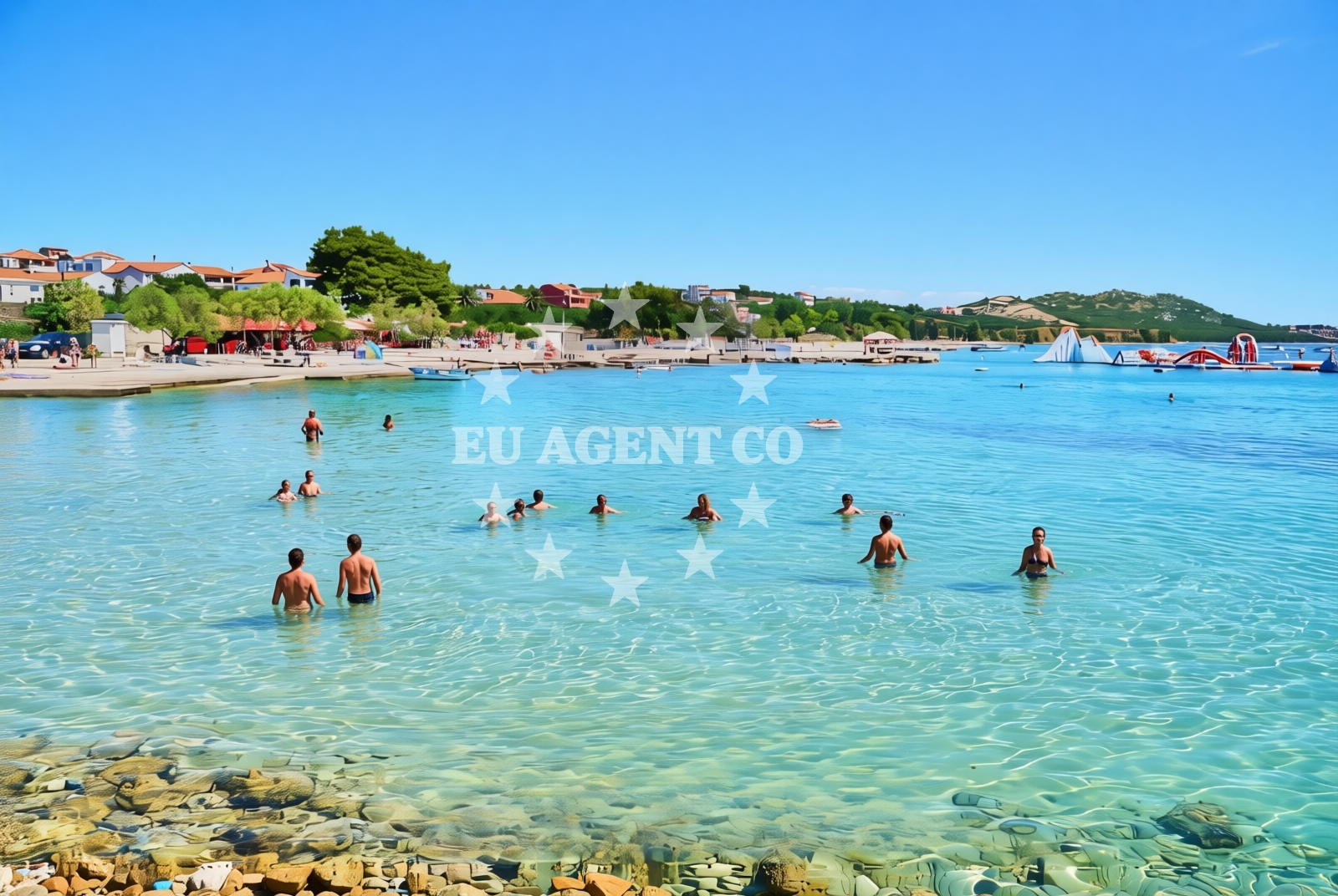 Overview of Pakoštane: beaches and coves (5) in Pakoštane