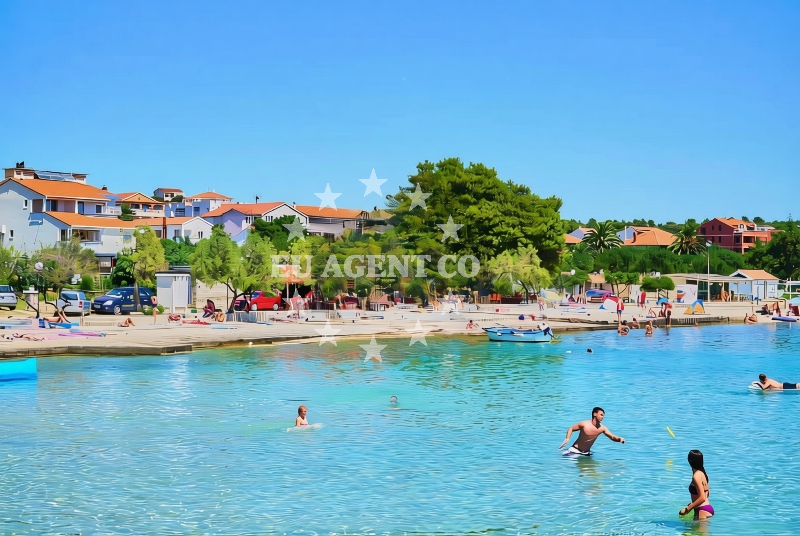 Shoreline and swimming area at Pakoštane: beaches and coves (5) in Pakoštane