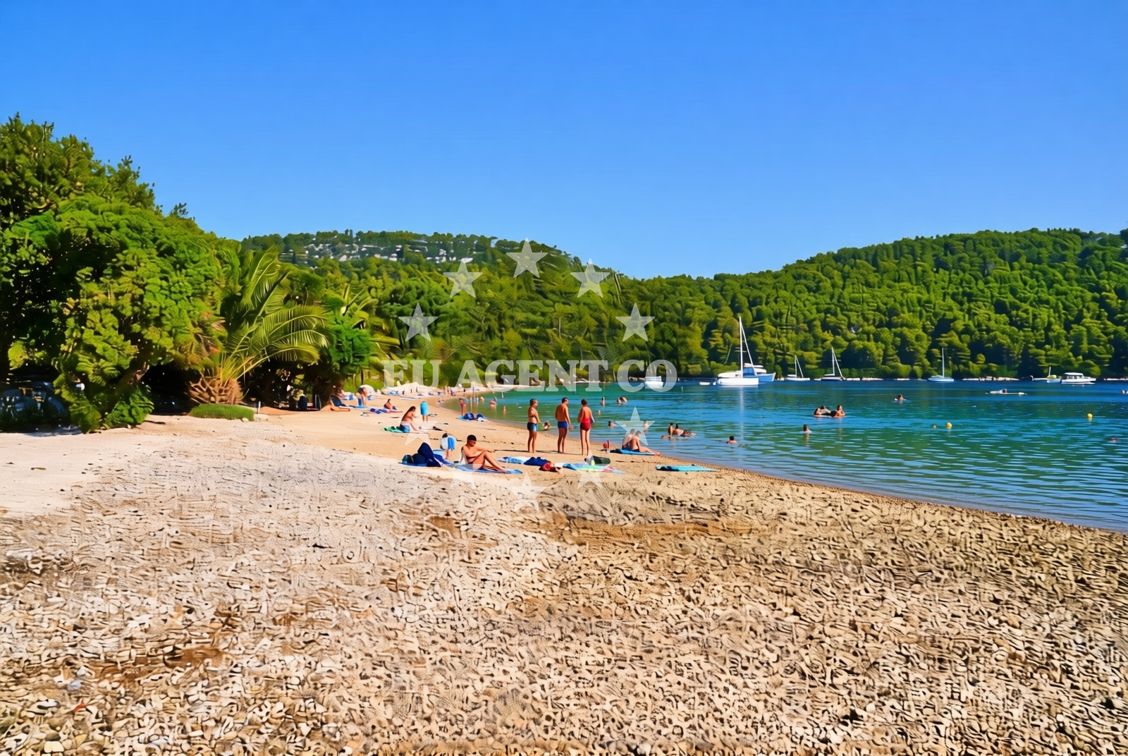 Overview of Paljevina, Polače (Mljet) Beach in Paljevina