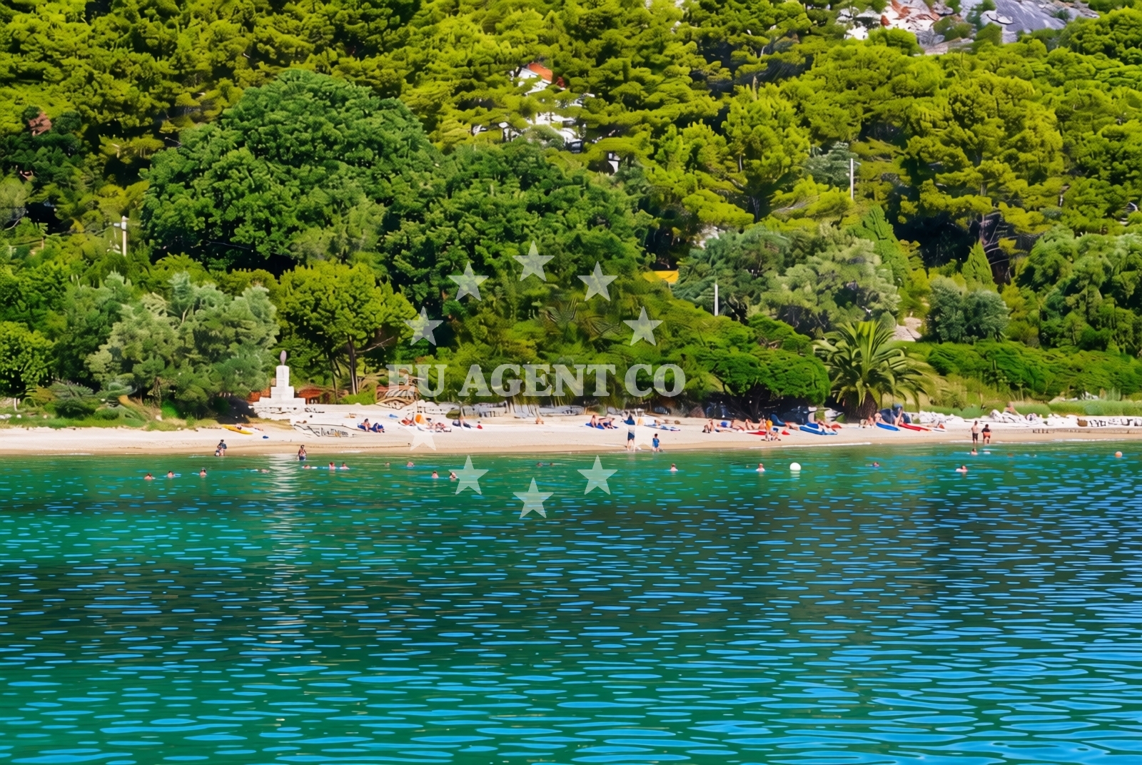 Sea and coastal view of Paljevina, Polače (Mljet) Beach in Paljevina