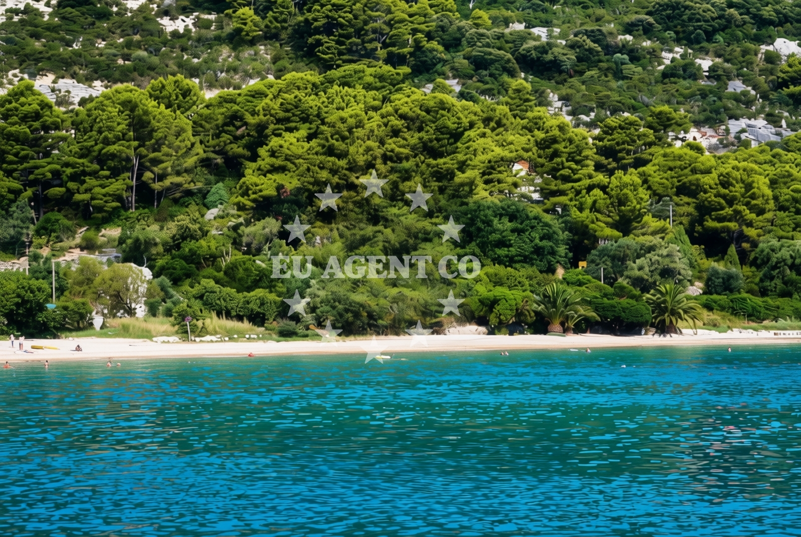 Beach facilities and surroundings at Paljevina, Polače (Mljet) Beach in Paljevina