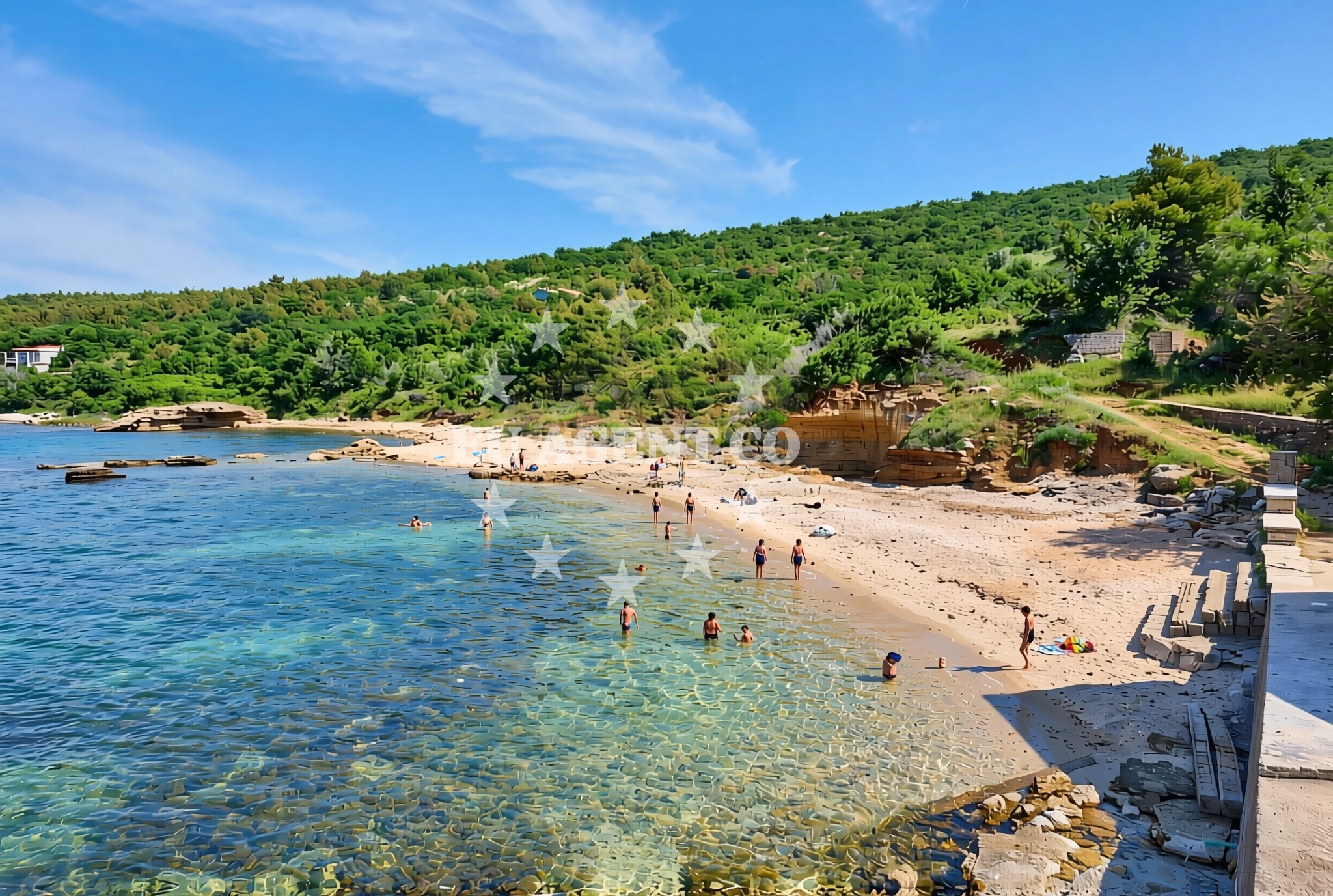 Overview of Paljuv: beaches and coves (2) in Paljuv