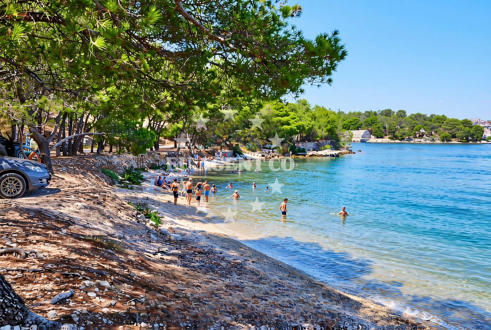 Overview of Panikovac, Šibenik Beach in Panikovac