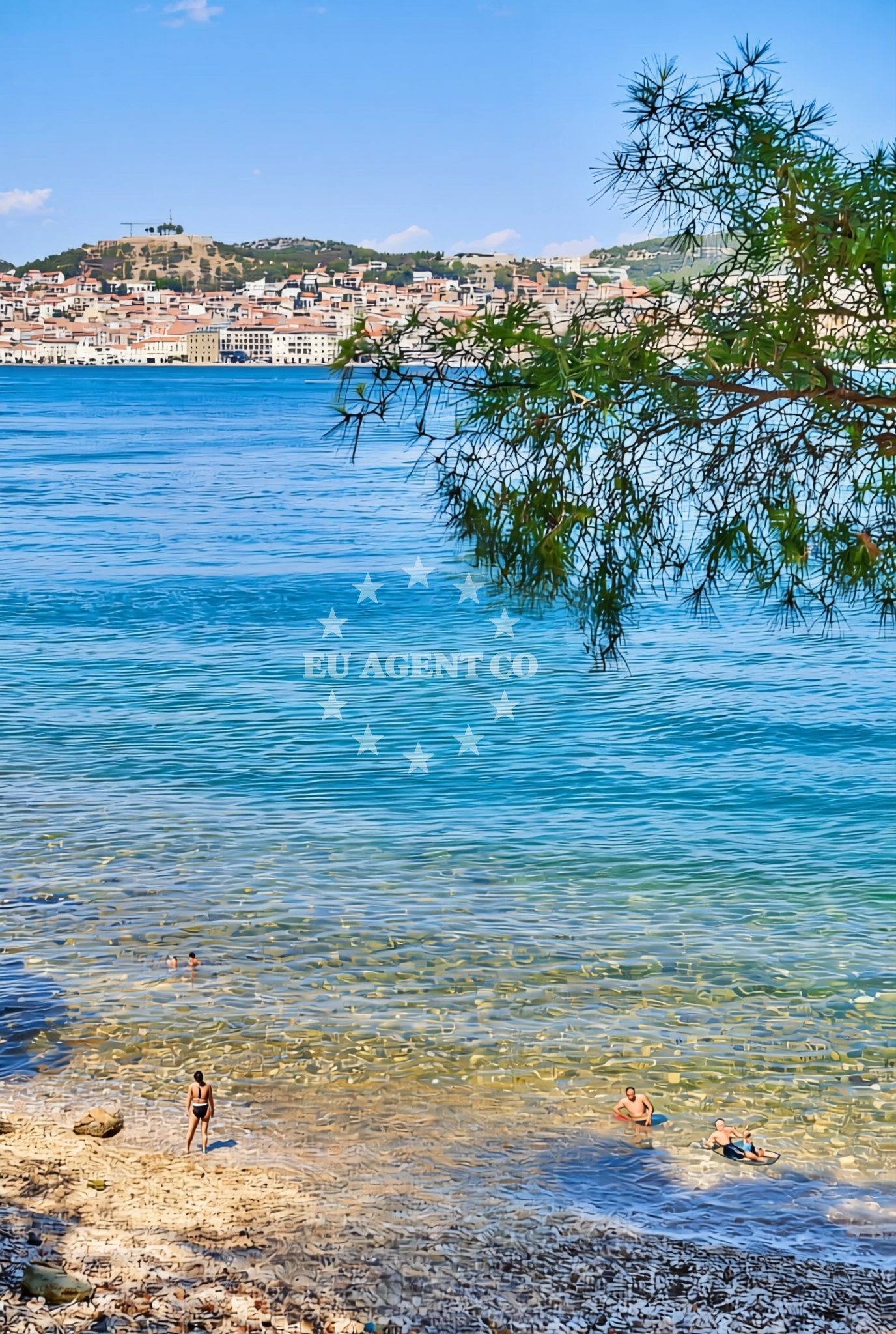 Sea and coastal view of Panikovac, Šibenik Beach in Panikovac