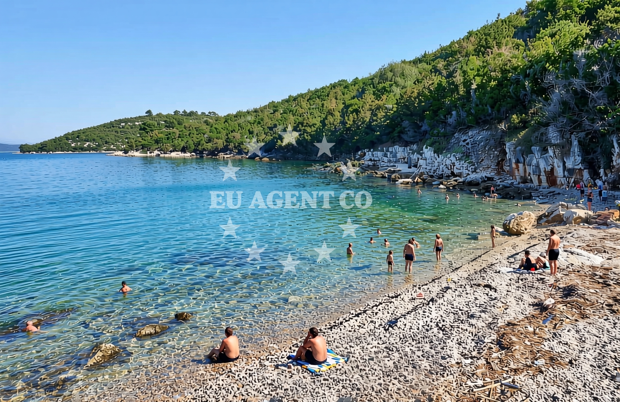 Overview of Paprenica, Dragove (Dugi otok) Beach in Paprenica