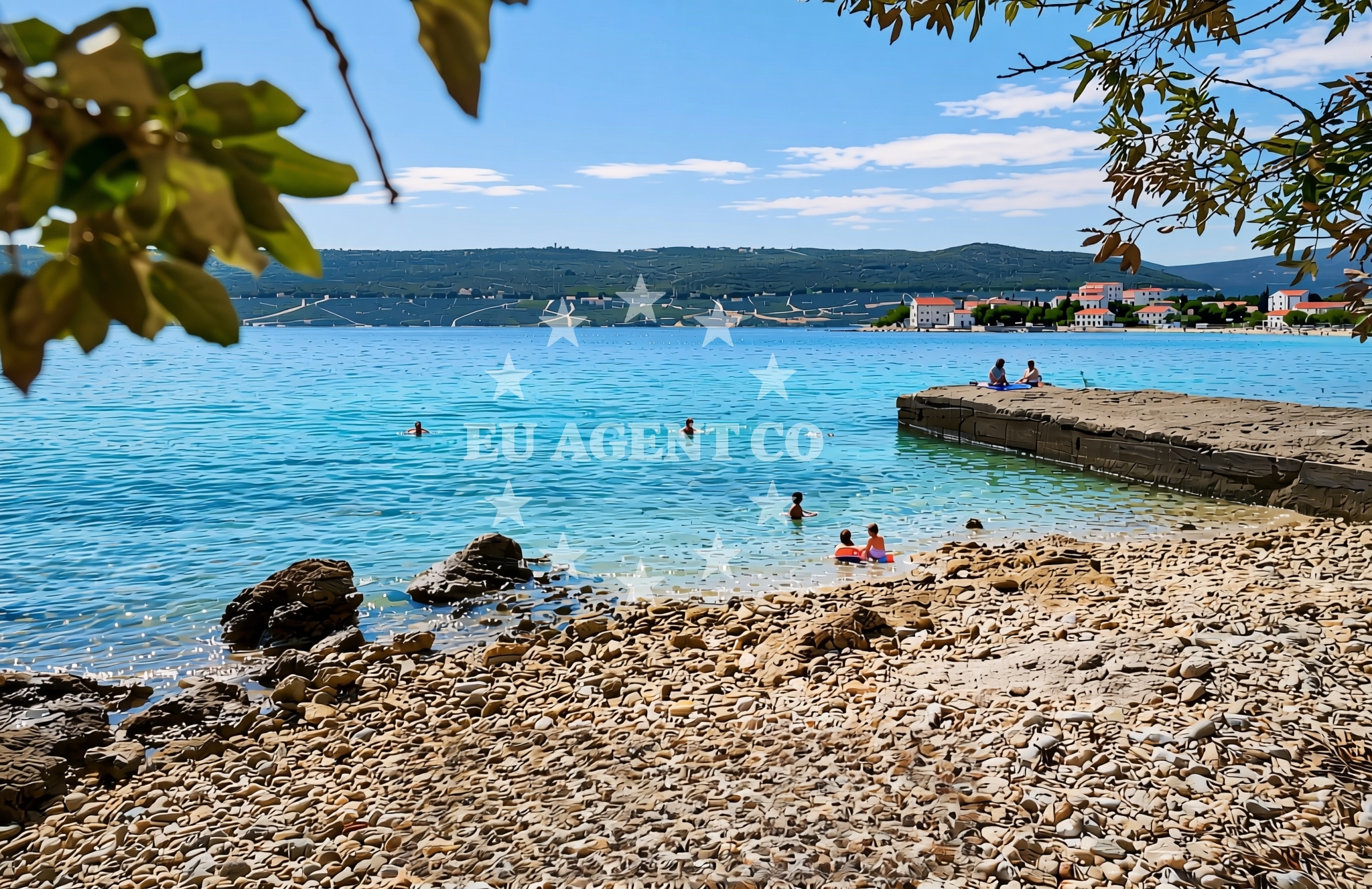 Overview of Paračica sjever, Rivanj (Rivanj) Beach in Paračica sjever