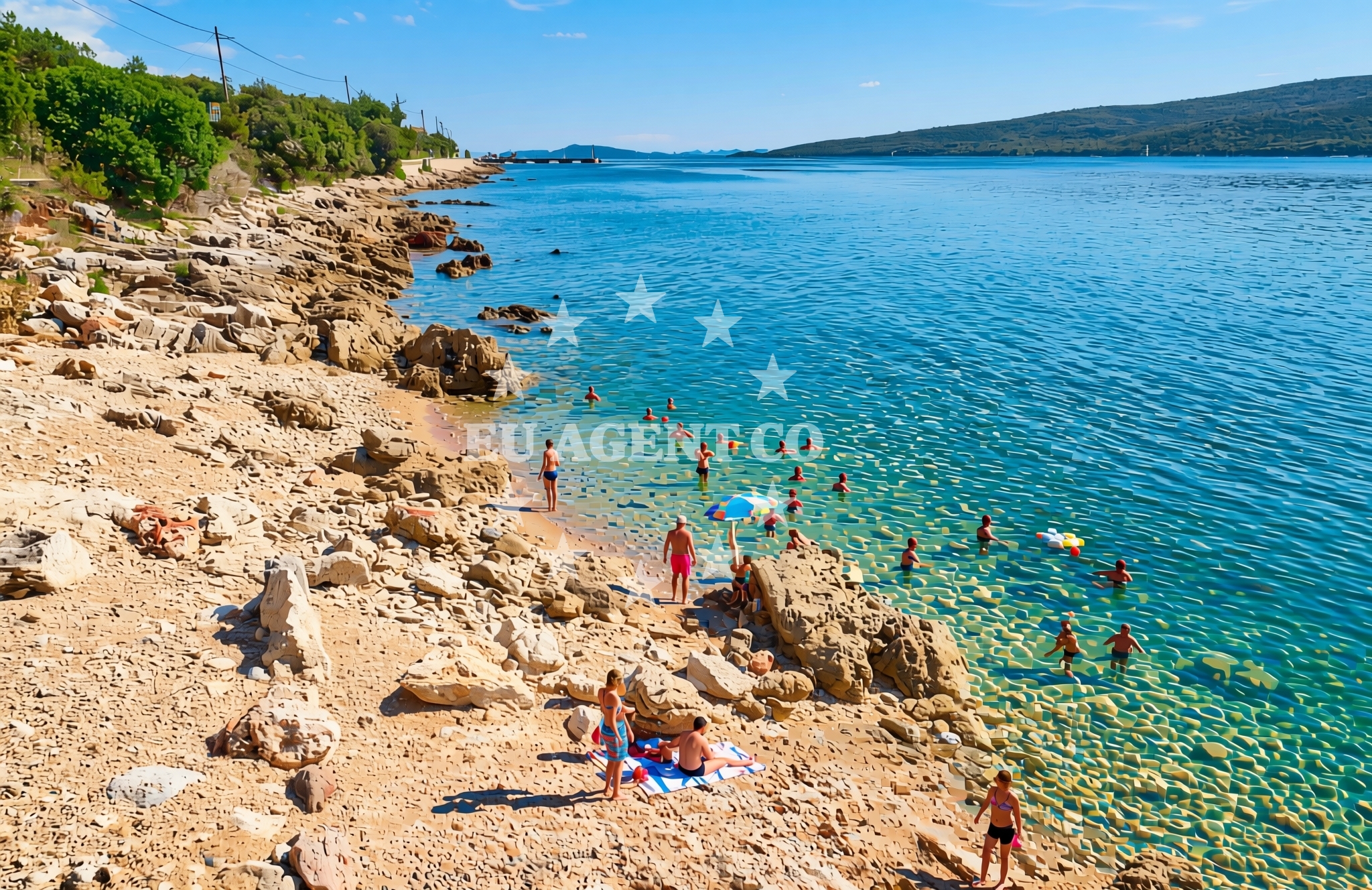 Additional view of Paračica sjever, Rivanj (Rivanj) Beach in Paračica sjever