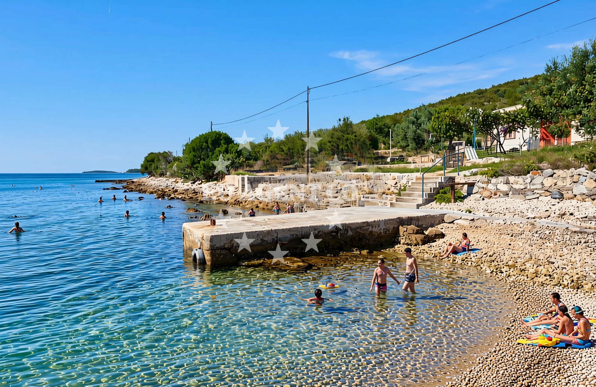 Additional view of Paračica sjever, Rivanj (Rivanj) Beach in Paračica sjever