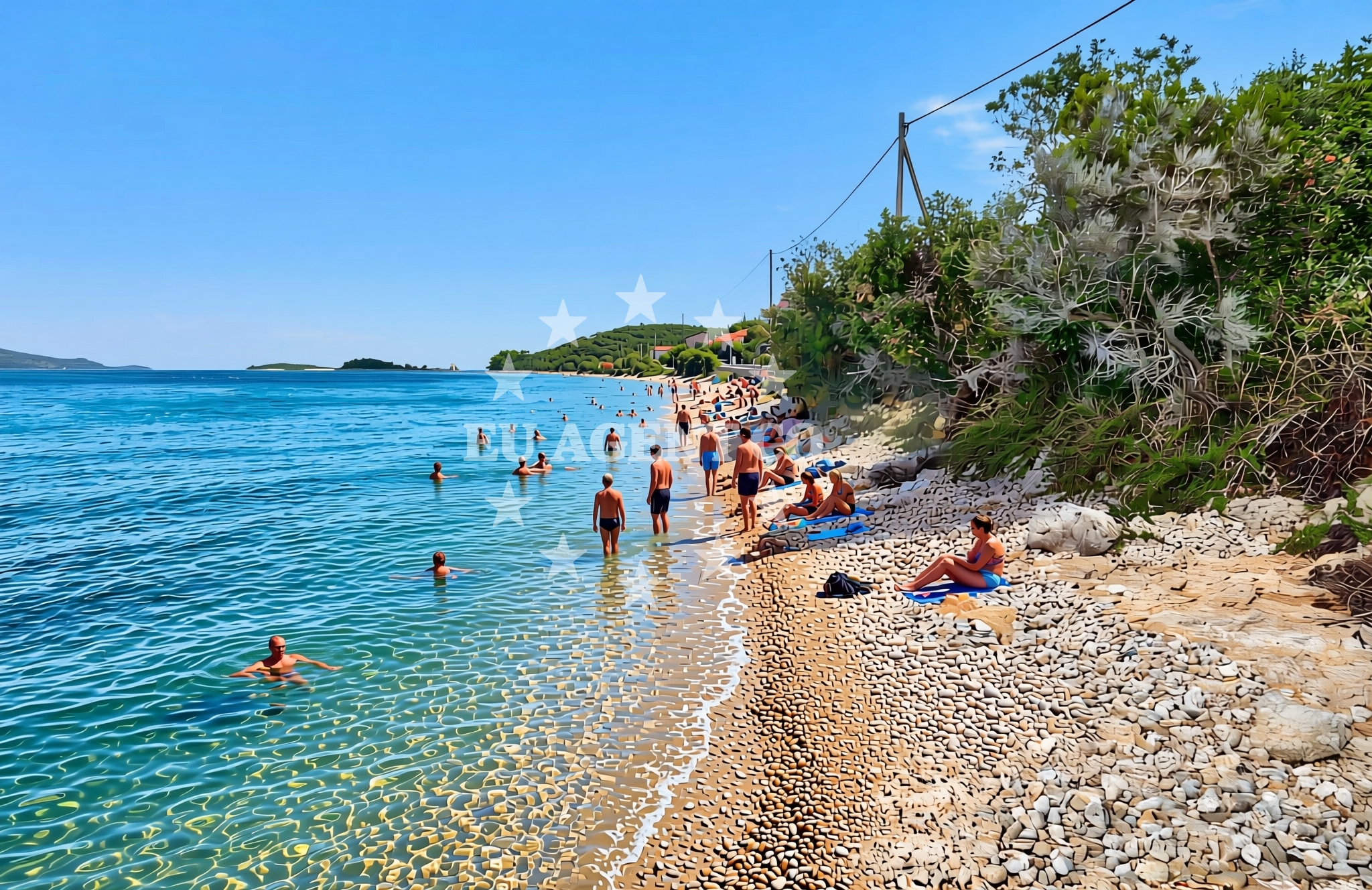 Additional view of Paračica sjever, Rivanj (Rivanj) Beach in Paračica sjever
