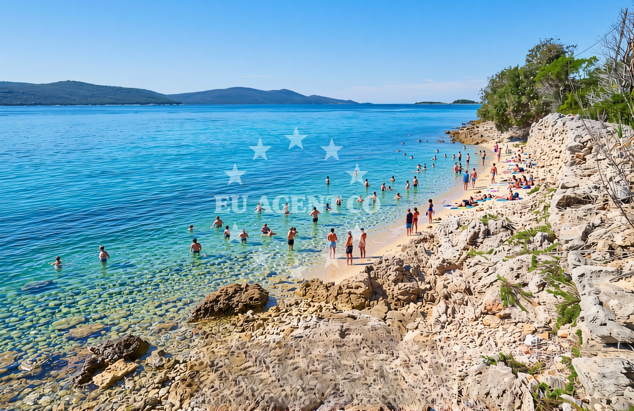 Additional view of Paračica sjever, Rivanj (Rivanj) Beach in Paračica sjever