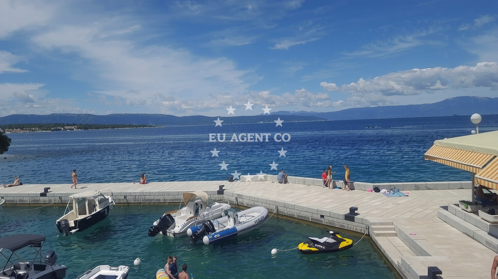 Sea and coastal view of Paradise beach in Put Haludova, Malinska