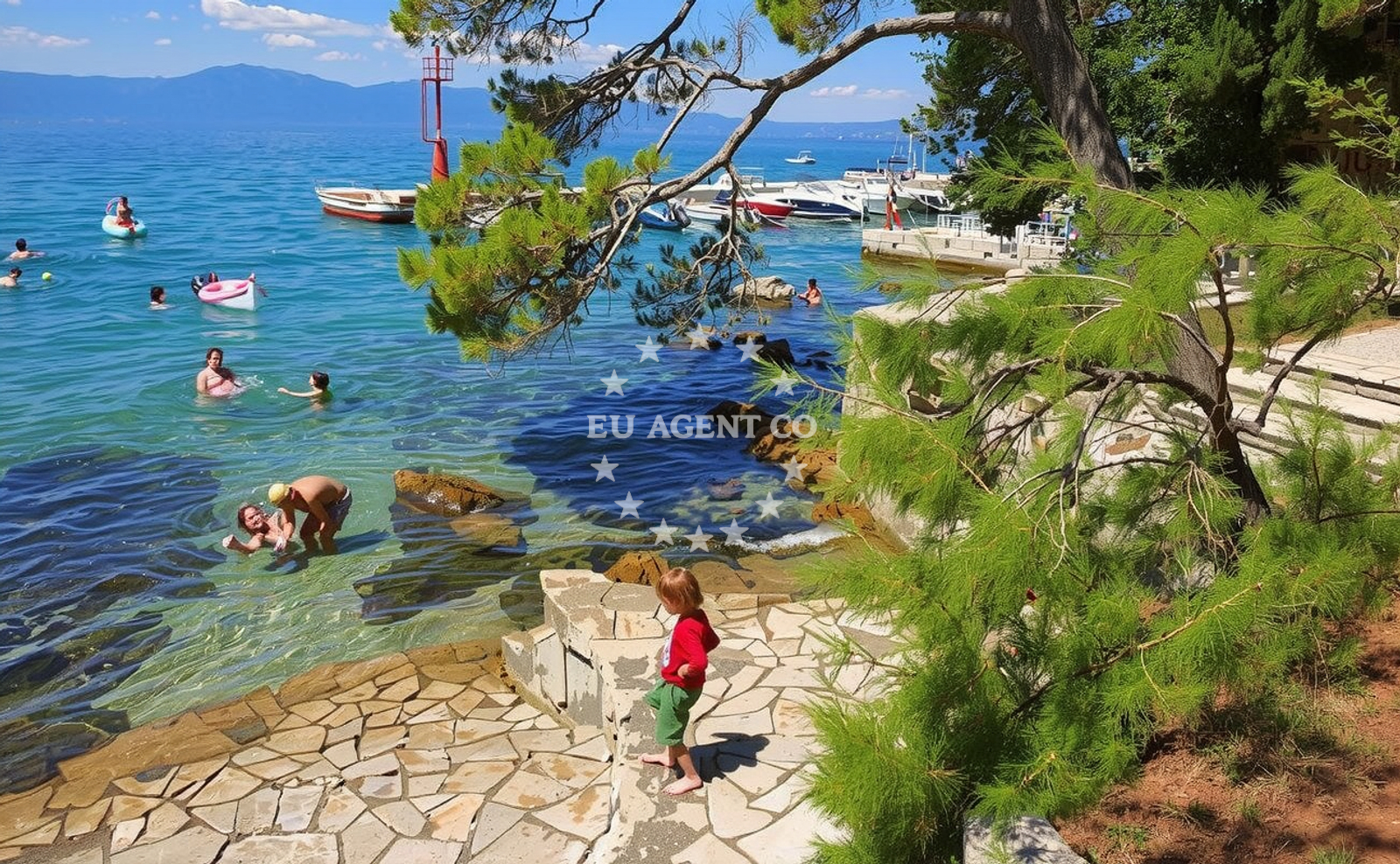 Additional view of Paradise beach in Put Haludova, Malinska