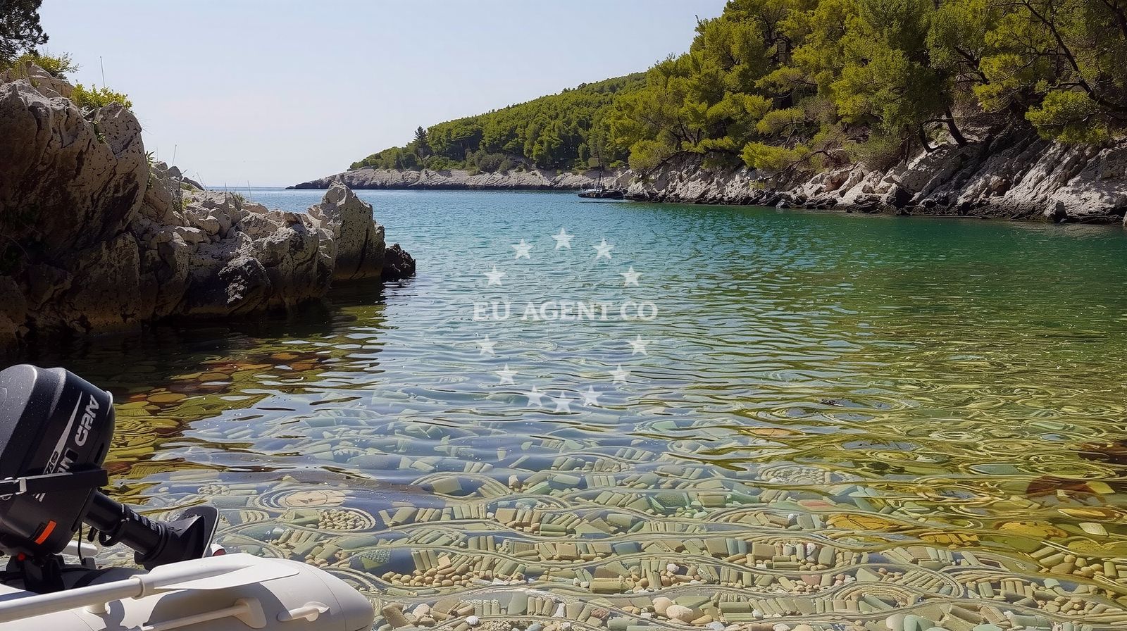 Sea and coastal view of Paradiso beach in Brna 654, Smokvica